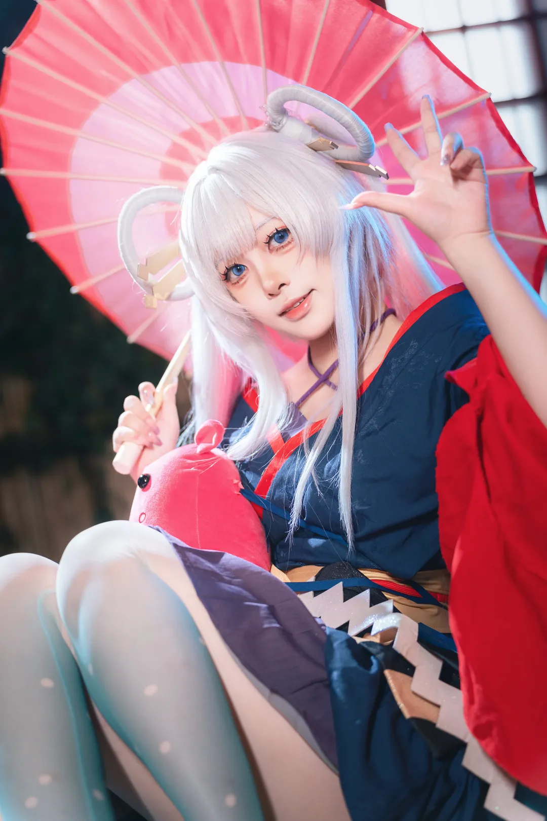 超时空辉夜姬月见八千代cos，灯笼下的和风少女