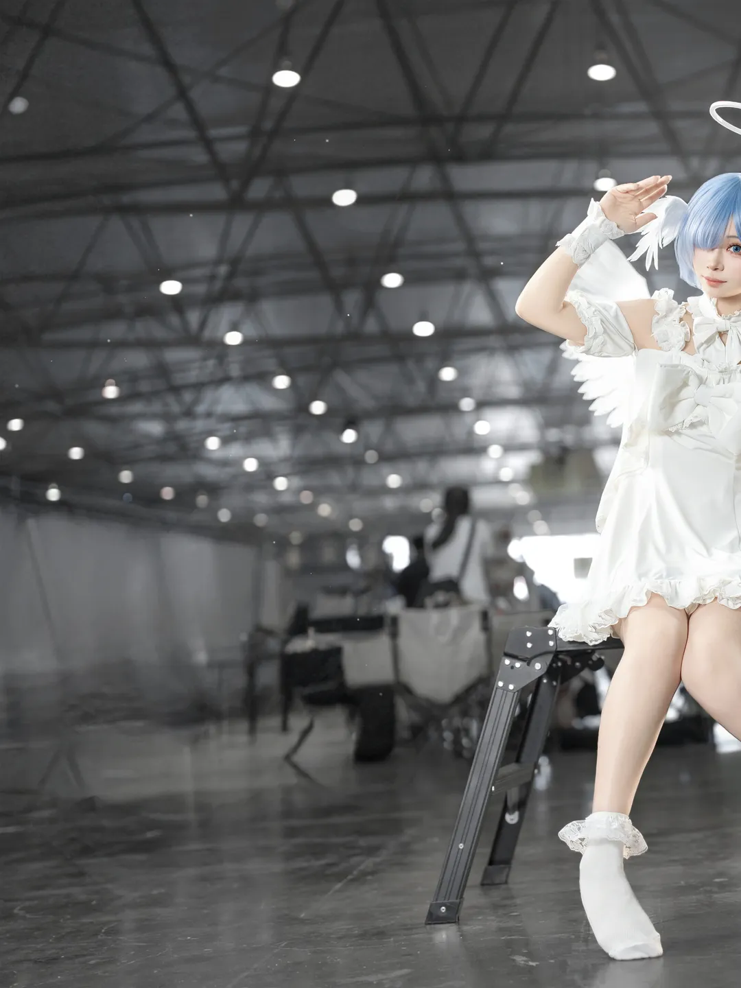 【蕾姆cos】漫展里的白色天使，Re:从零开始的异世界生活 - 第 1 张