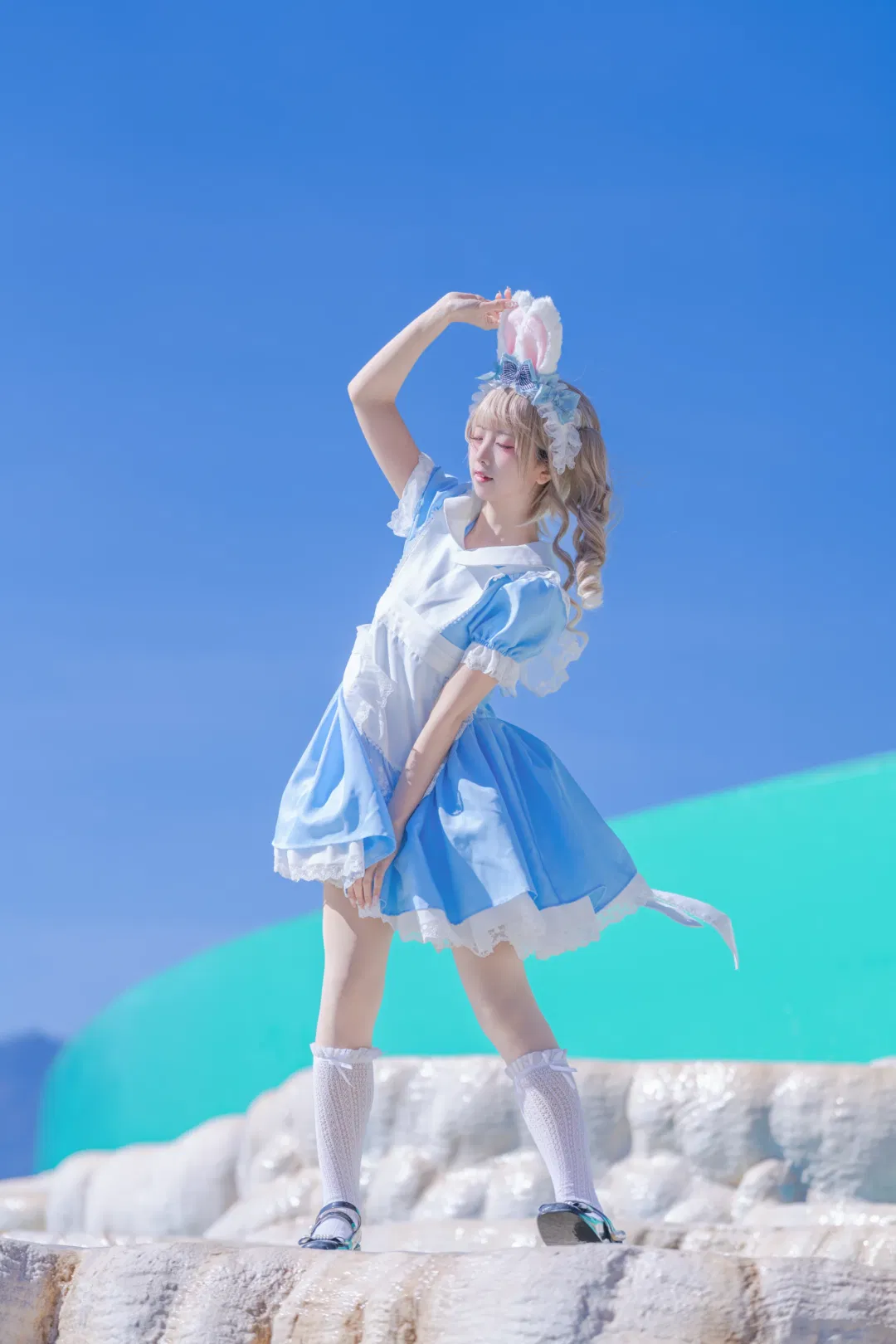 蓝白Lolita兔耳旅拍日记 - 第 2 张