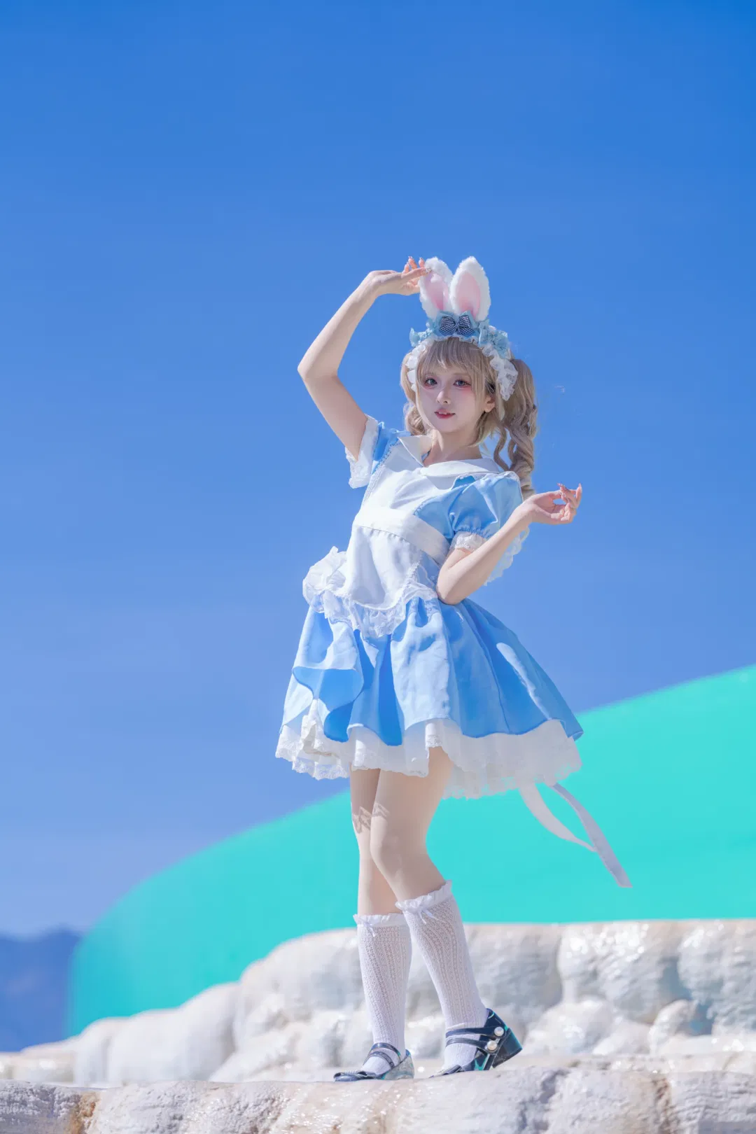 蓝白Lolita兔耳旅拍日记 - 第 3 张
