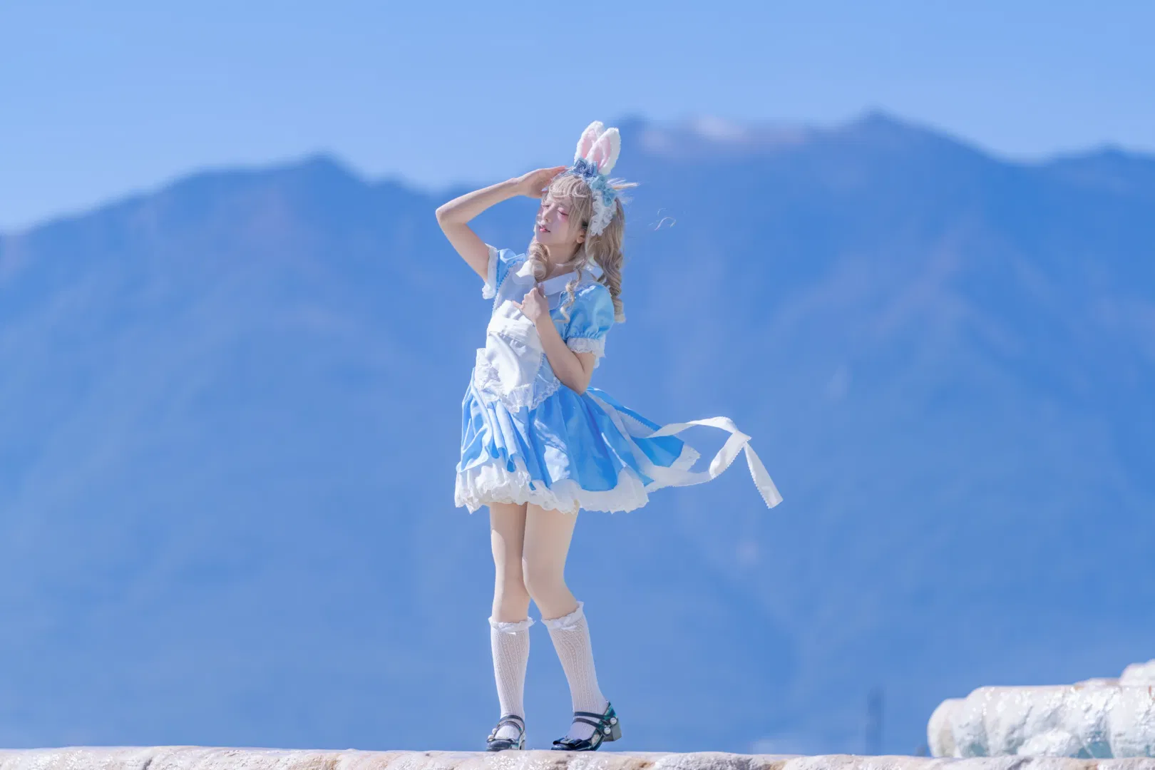 蓝白Lolita兔耳旅拍日记 - 第 6 张