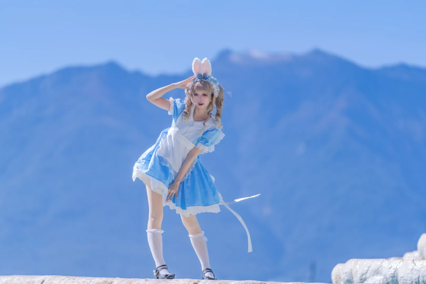 蓝白Lolita兔耳旅拍日记 - 第 7 张