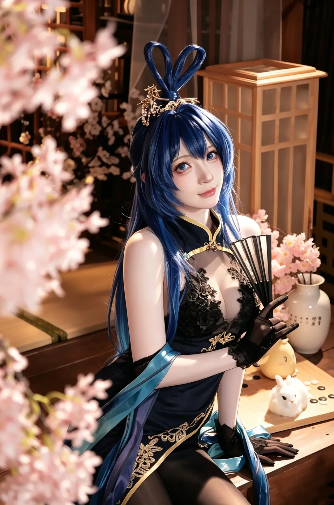 【新泽西cos】碧蓝航线月下起舞，赛车酷姐化身国风美人 - 第 5 张