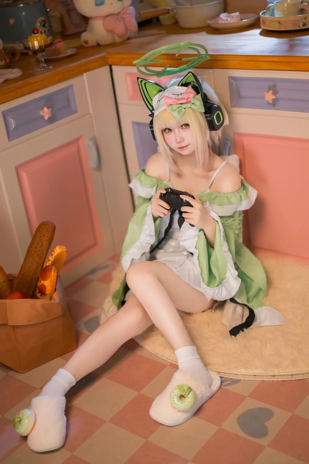 【才羽綠cos】蔚藍檔案遊戲開發部的電玩少女 - 第 3 張