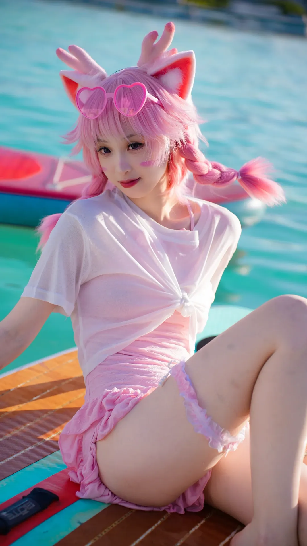 【瑶妹cos】夏日池畔的轻松时光 - 第 3 张