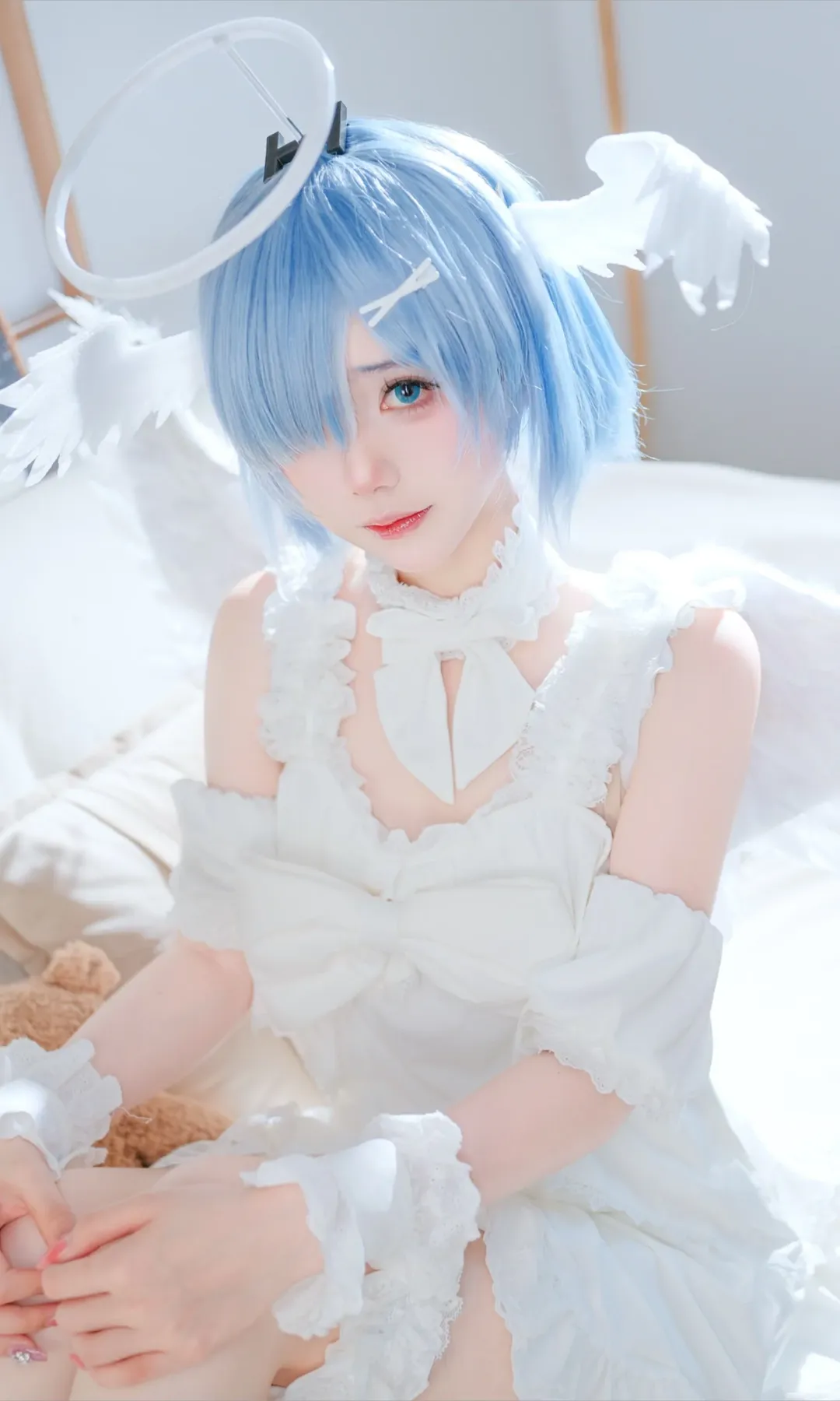 【蕾姆cos】Re:从零开始的异世界生活 纯白天使造型分享 - 第 3 张
