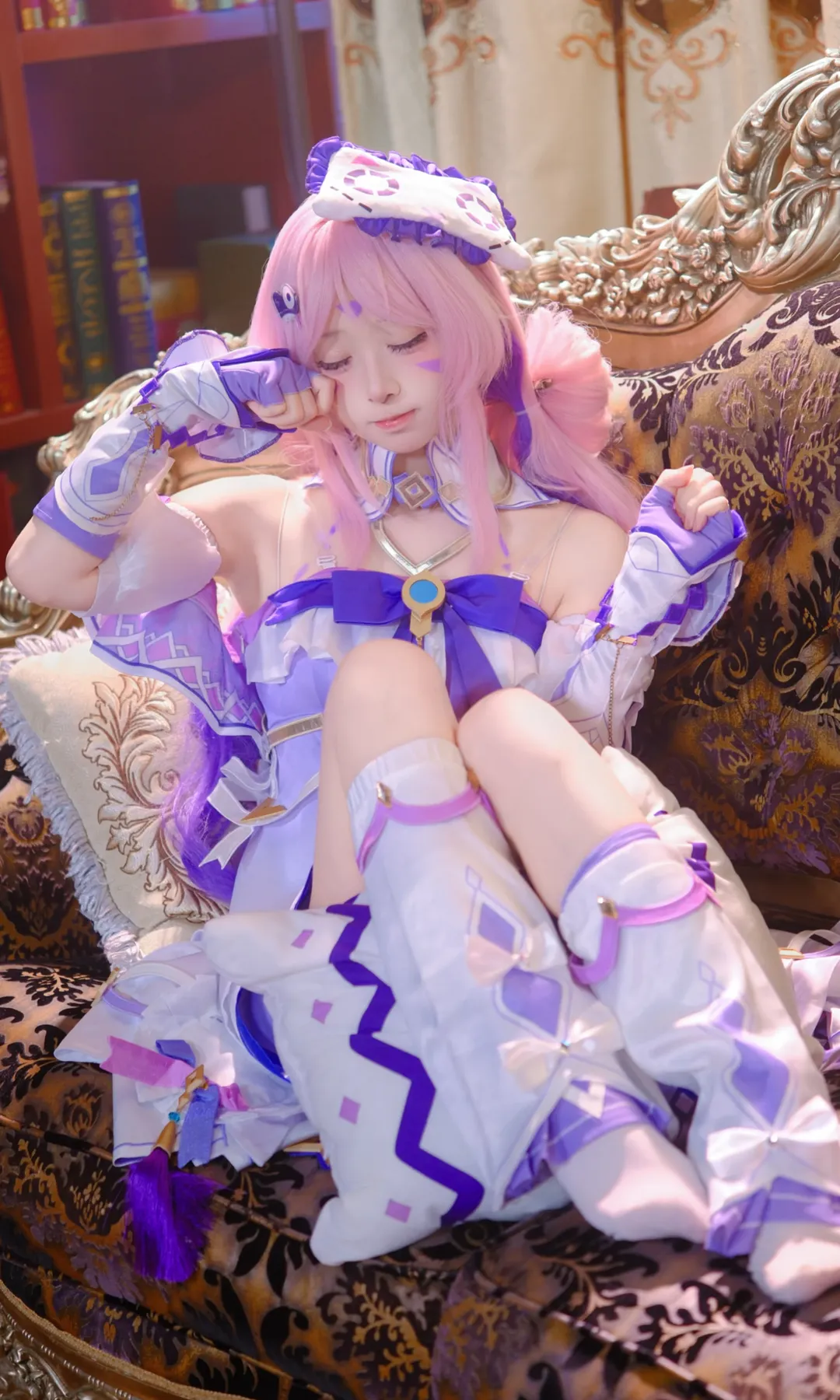 【茜特菈莉cos】原神茜特菈莉紫白配色妆造记录