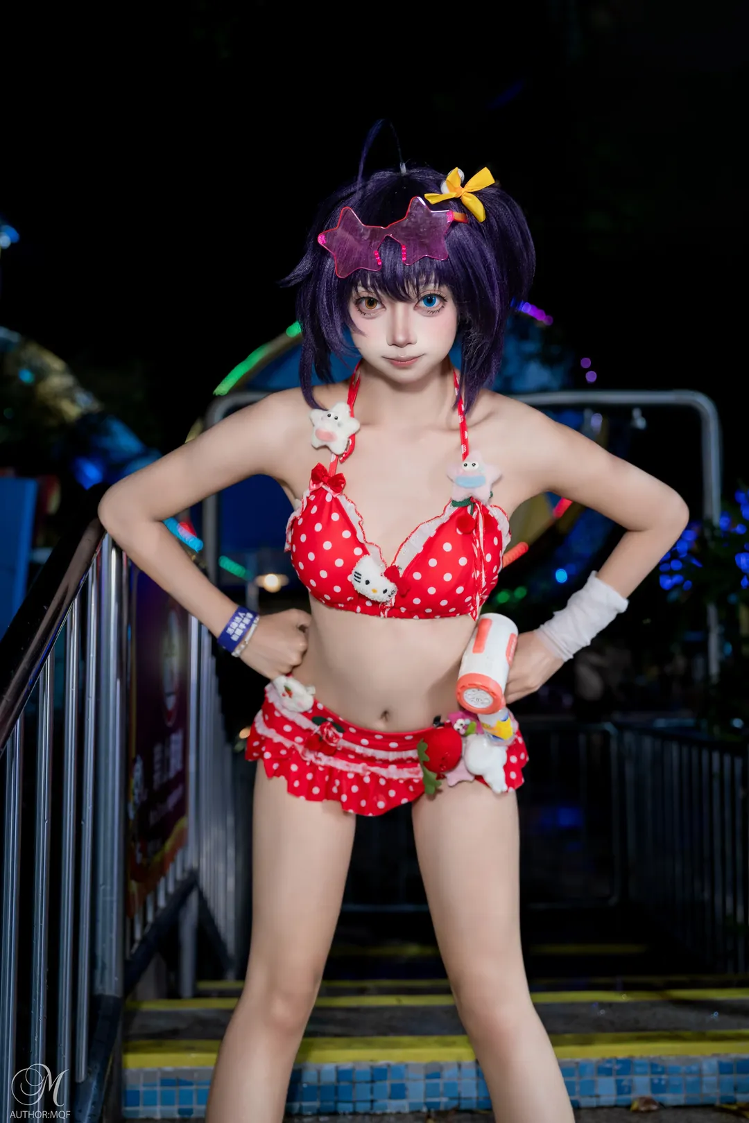 【小鸟游六花cos】中二病也要谈恋爱，夜景水上乐园泳装拍摄记录 - 第 3 张