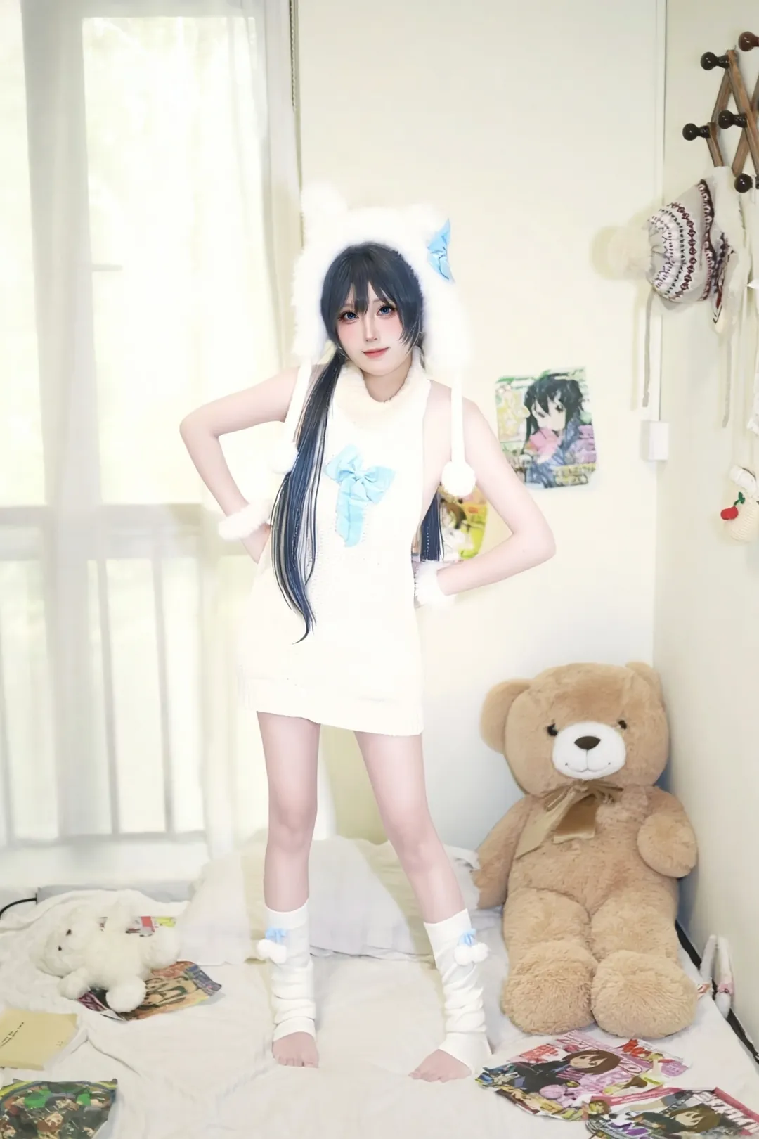 【龙华妃咲cos】蔚蓝档案的居家睡衣风拍摄记录 - 第 2 张