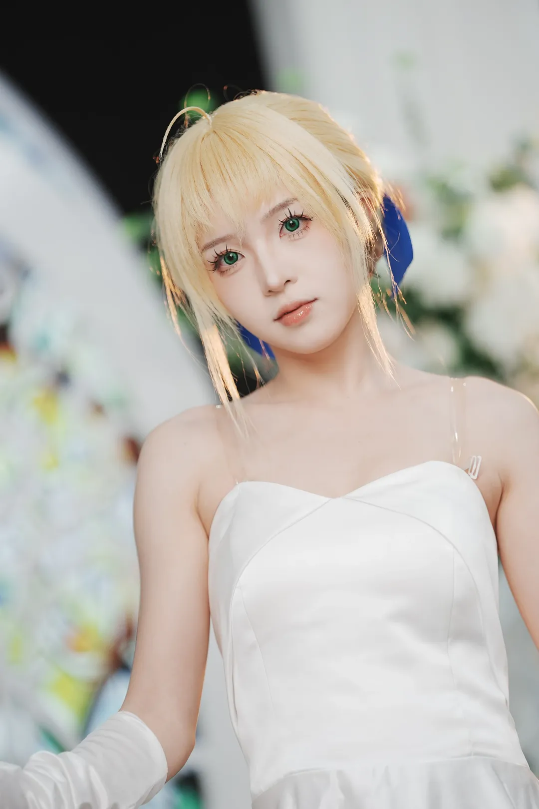 【SABER cos】BW漫展白裙造型，佳能M5的FL2原图直出记录 - 第 1 张