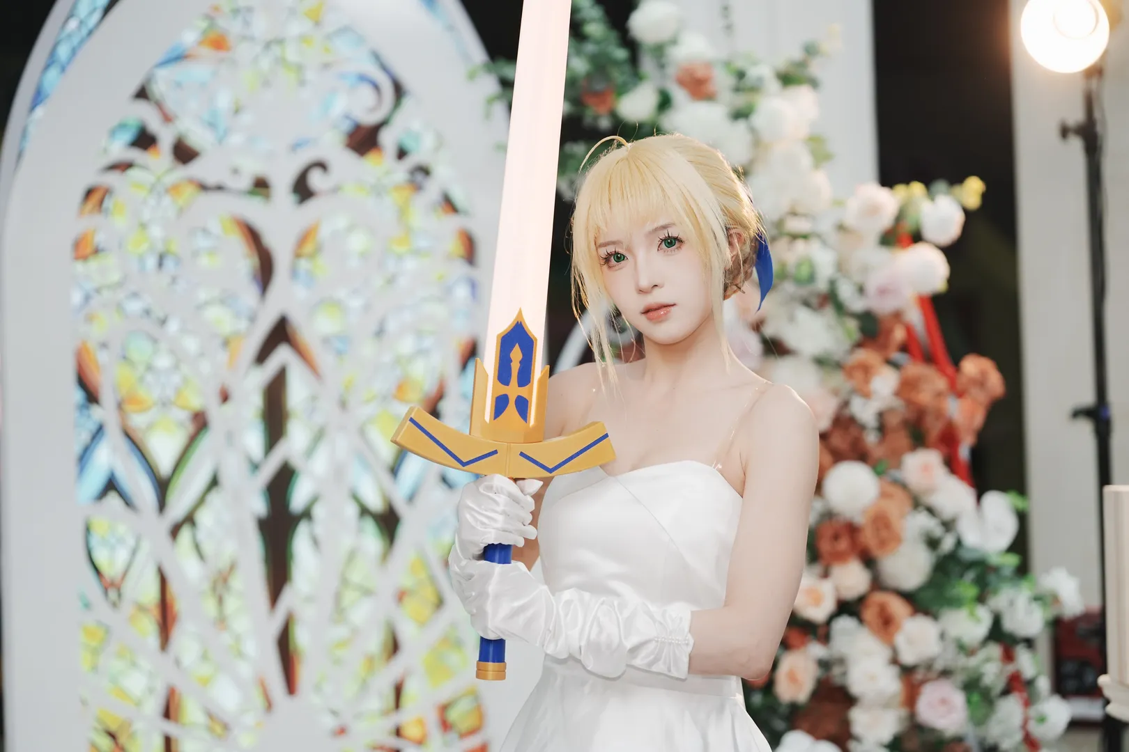 【SABER cos】BW漫展白裙造型，佳能M5的FL2原图直出记录 - 第 2 张