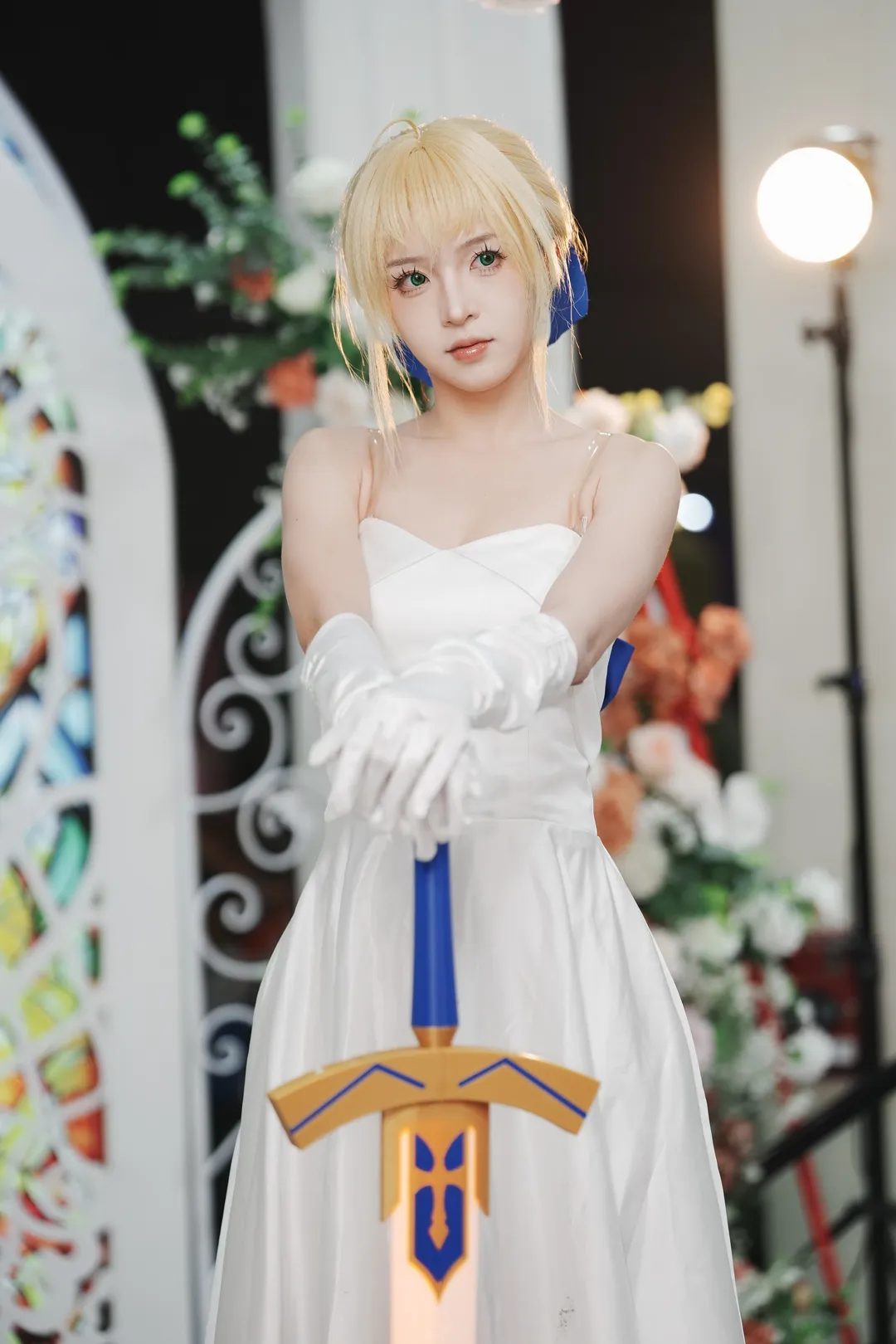 【SABER cos】BW漫展白裙造型，佳能M5的FL2原图直出记录 - 第 3 张