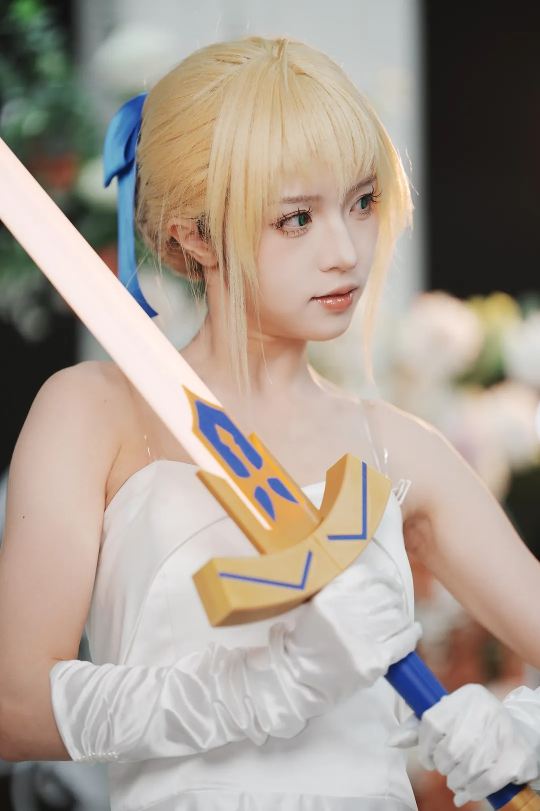 【SABER cos】BW漫展白裙造型，佳能M5的FL2原图直出记录 - 第 4 张