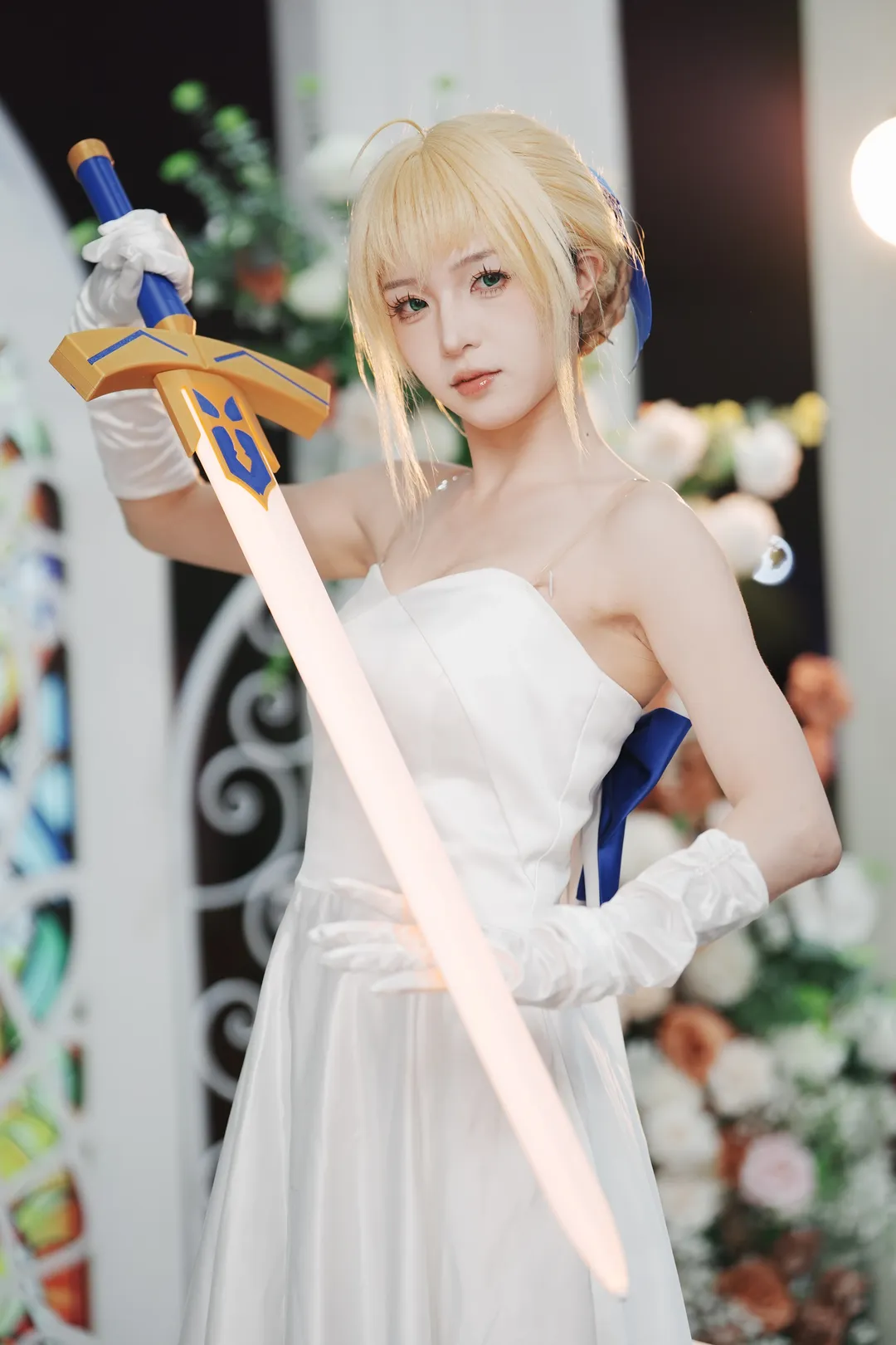 【SABER cos】BW漫展白裙造型，佳能M5的FL2原图直出记录 - 第 6 张