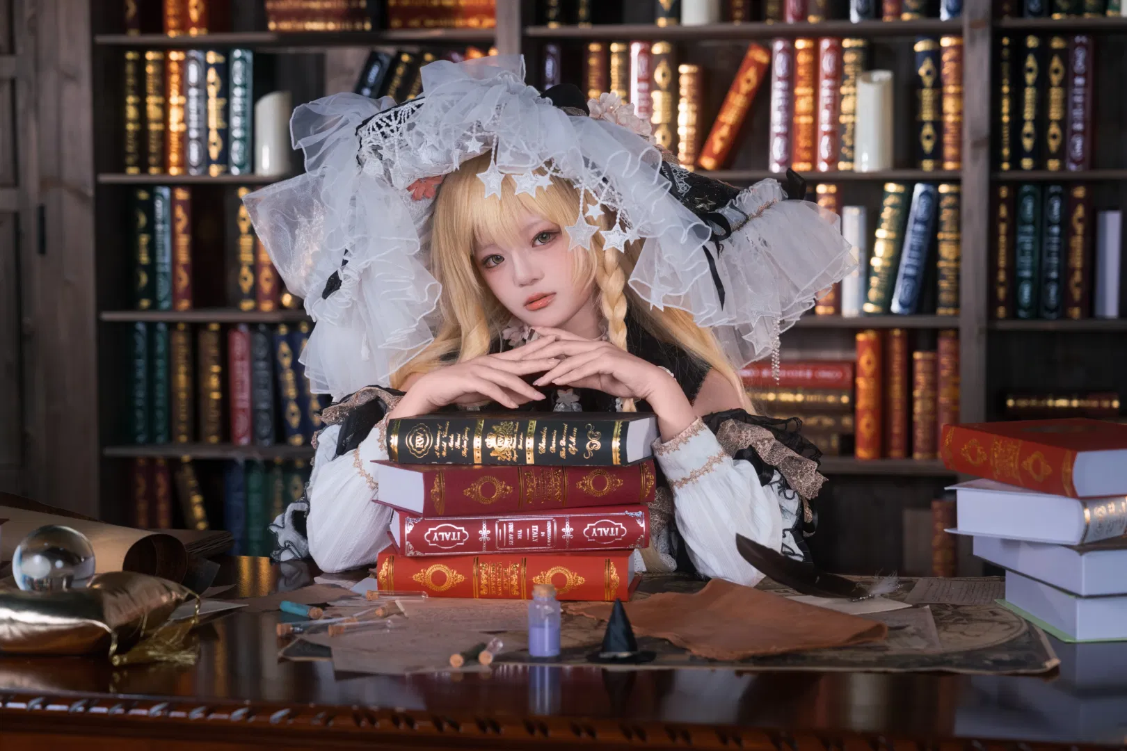【霧雨魔理沙cos】東方project魔法圖書館的深夜探訪 - 第 6 張