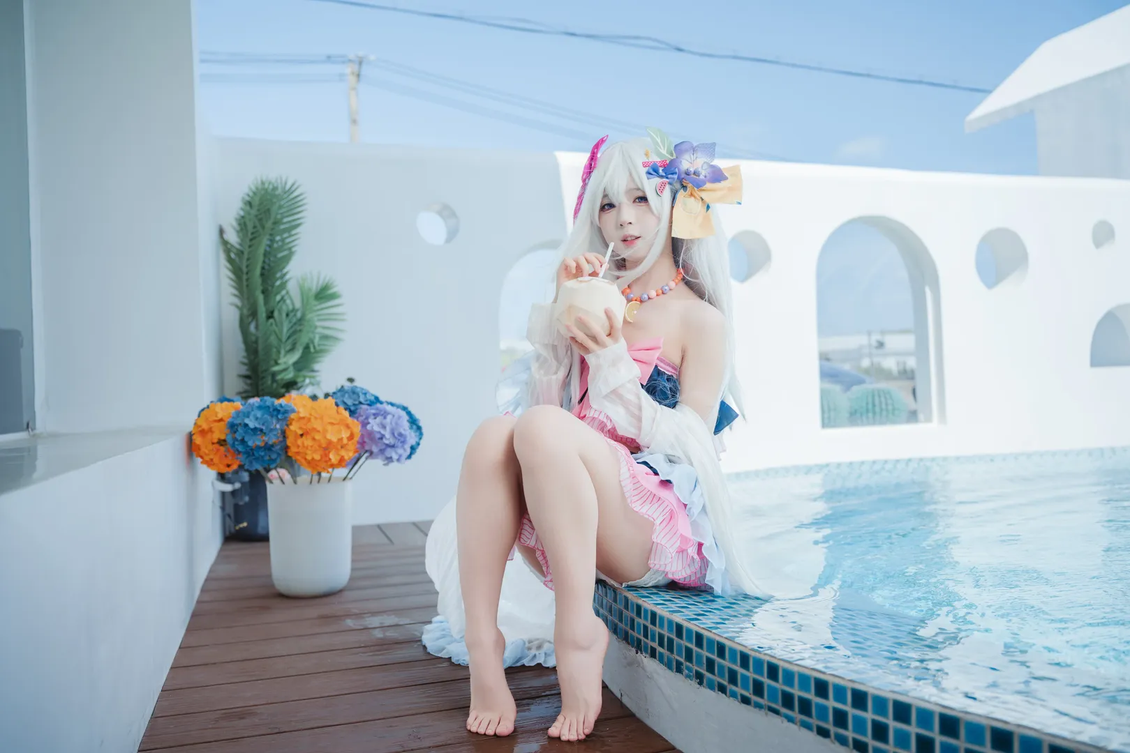 【水梓cos】碧蓝档案白洲梓的夏日泳池清凉记录 - 第 2 张
