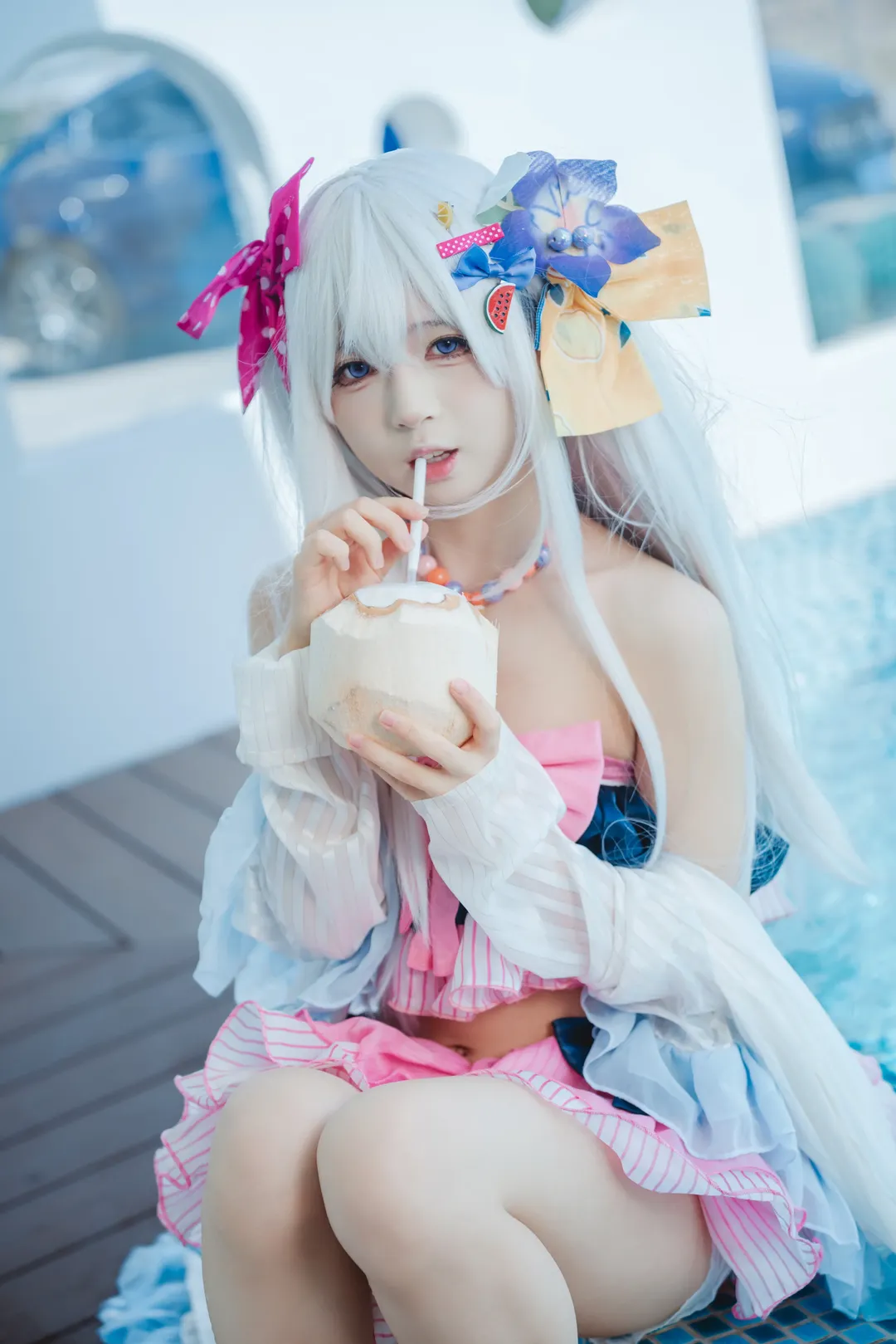 【水梓cos】碧蓝档案白洲梓的夏日泳池清凉记录 - 第 3 张