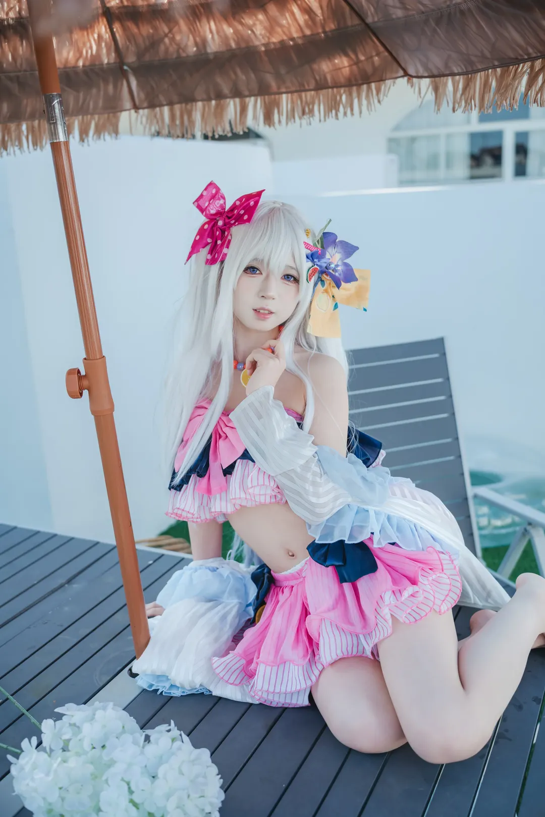 【白洲梓cos】碧蓝档案水着 夏日海滩边的小憩 - 第 10 张