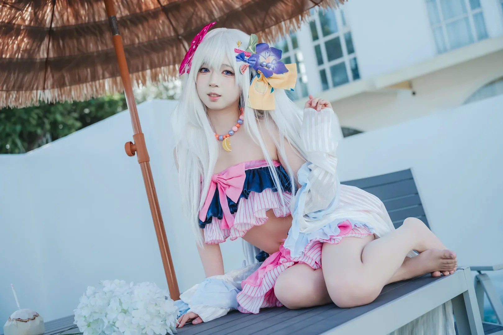 【白洲梓cos】碧蓝档案水着 夏日海滩边的小憩 - 第 11 张