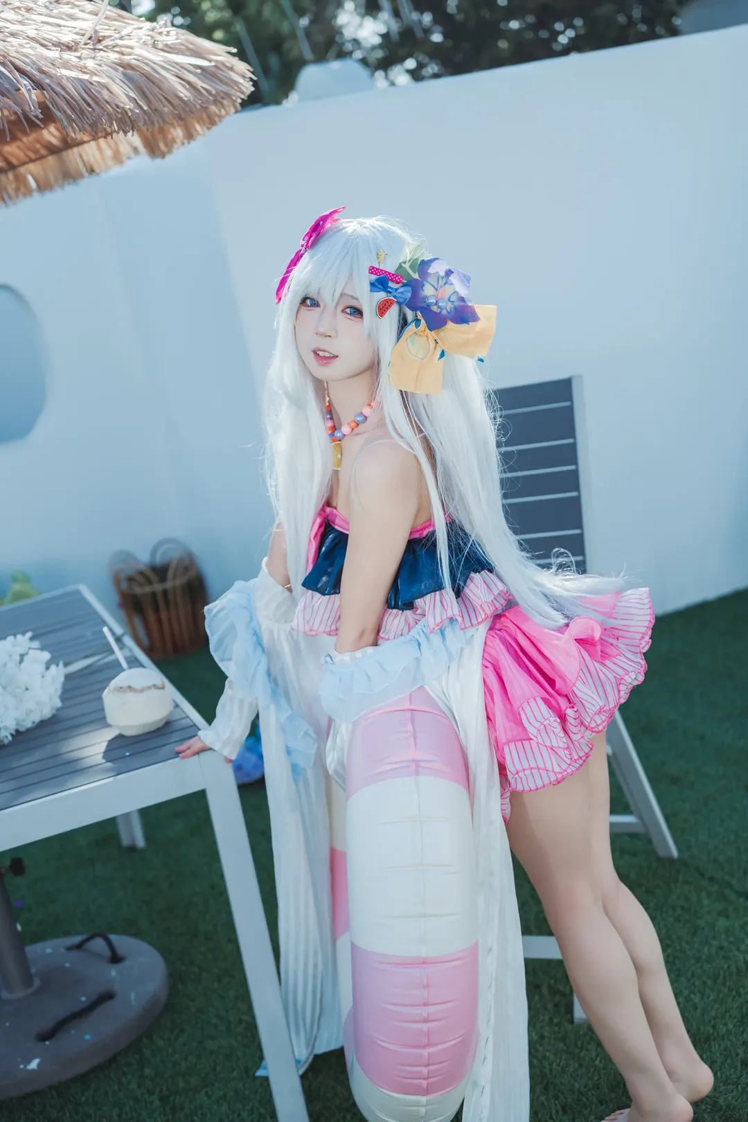 【白洲梓cos】碧蓝档案水着 夏日海滩边的小憩 - 第 6 张