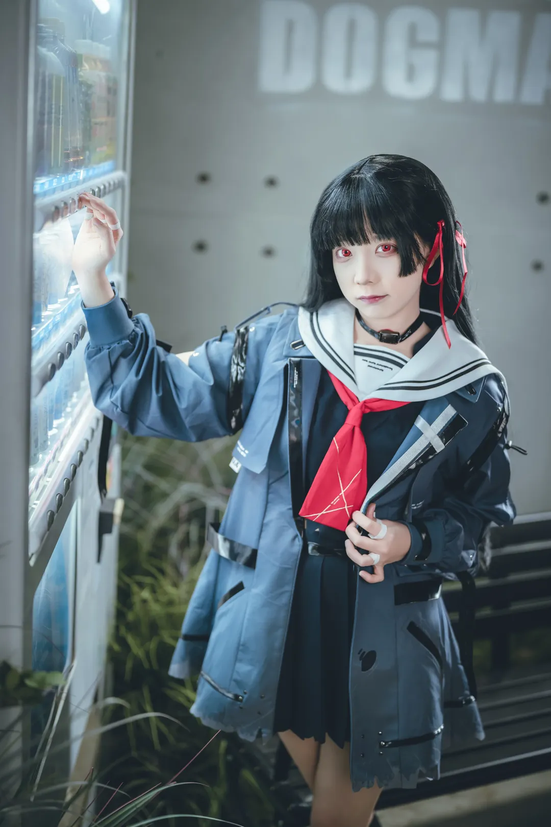 【千咲cos】鳴潮黑長直JK的都市街頭戰鬥日常 - 第 1 張