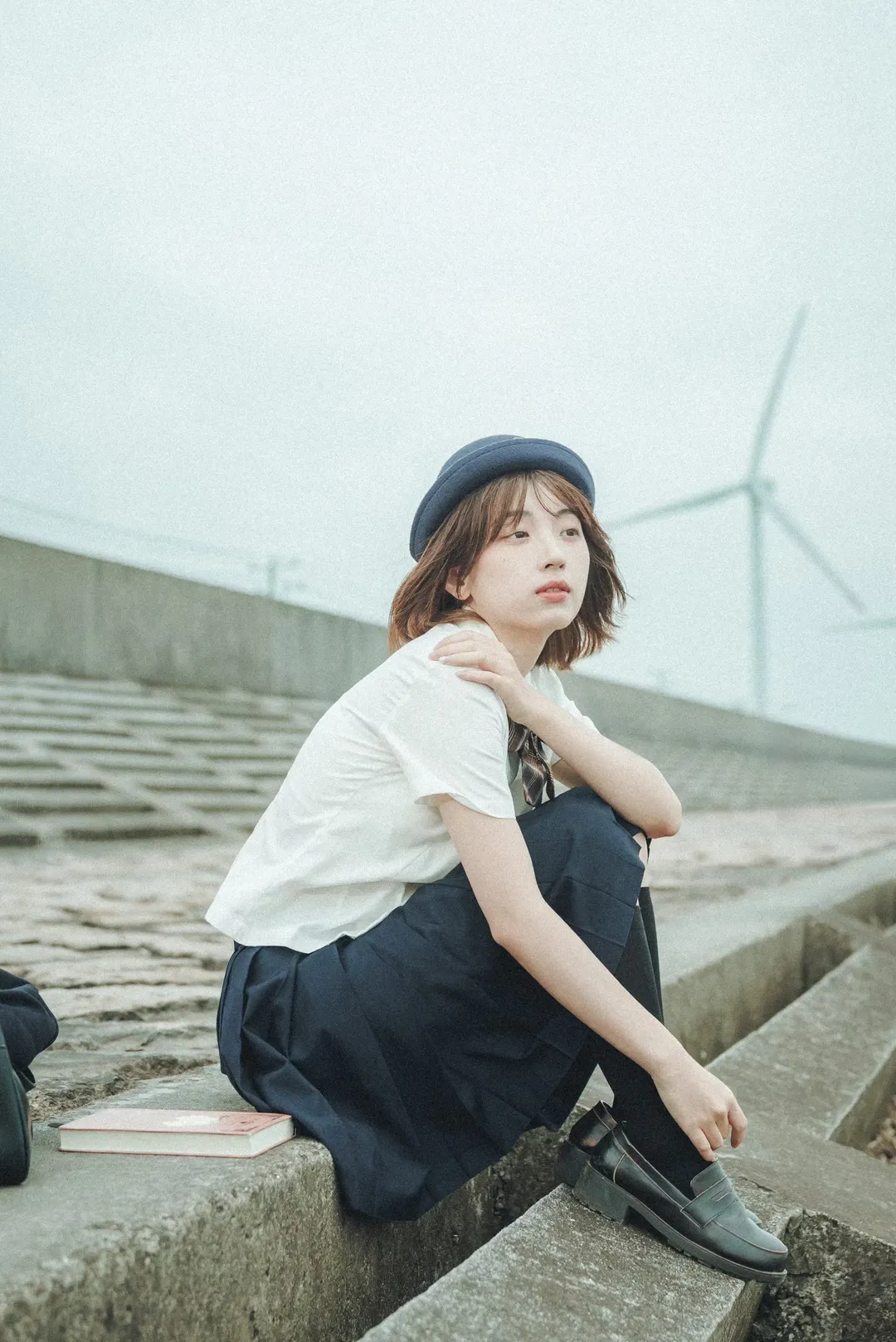 海风与JK制服，定格在海边的文艺时光 - 第 2 张