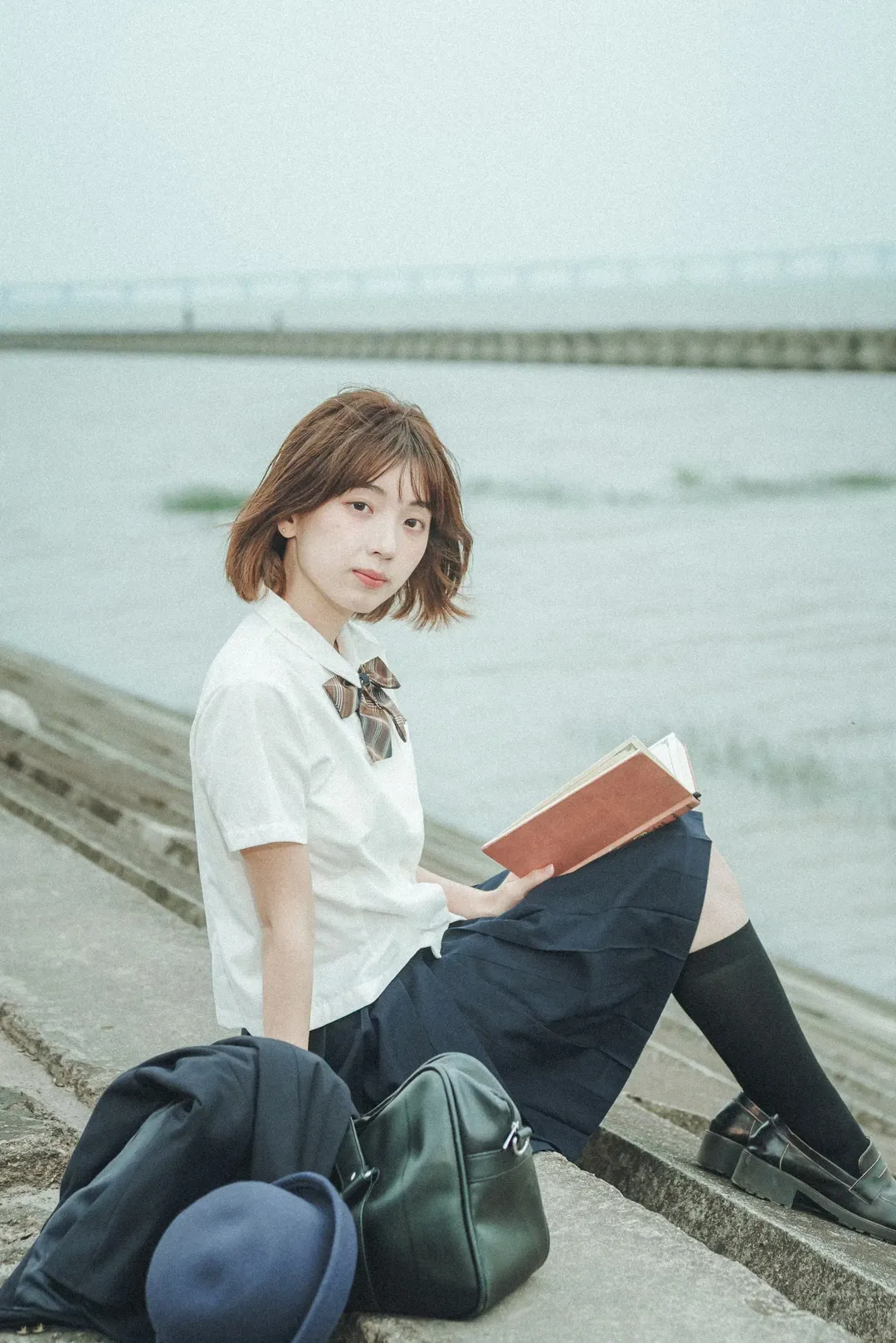 海风与JK制服，定格在海边的文艺时光 - 第 4 张