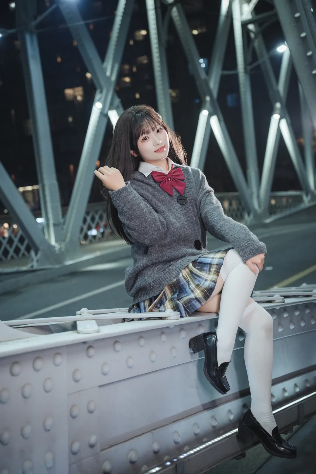 夜景JK穿搭，在浙江路橋穿梭的安靜時光 - 第 11 張