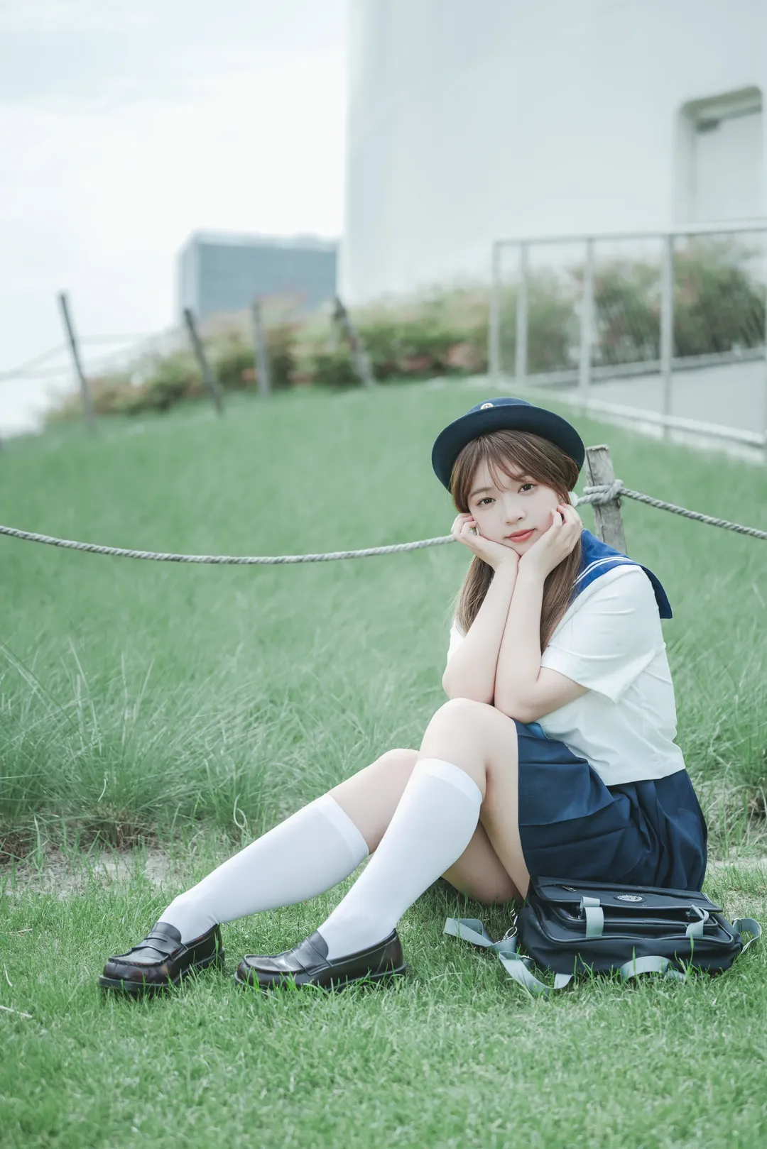 夏日草地JK制服写真 - 第 10 张