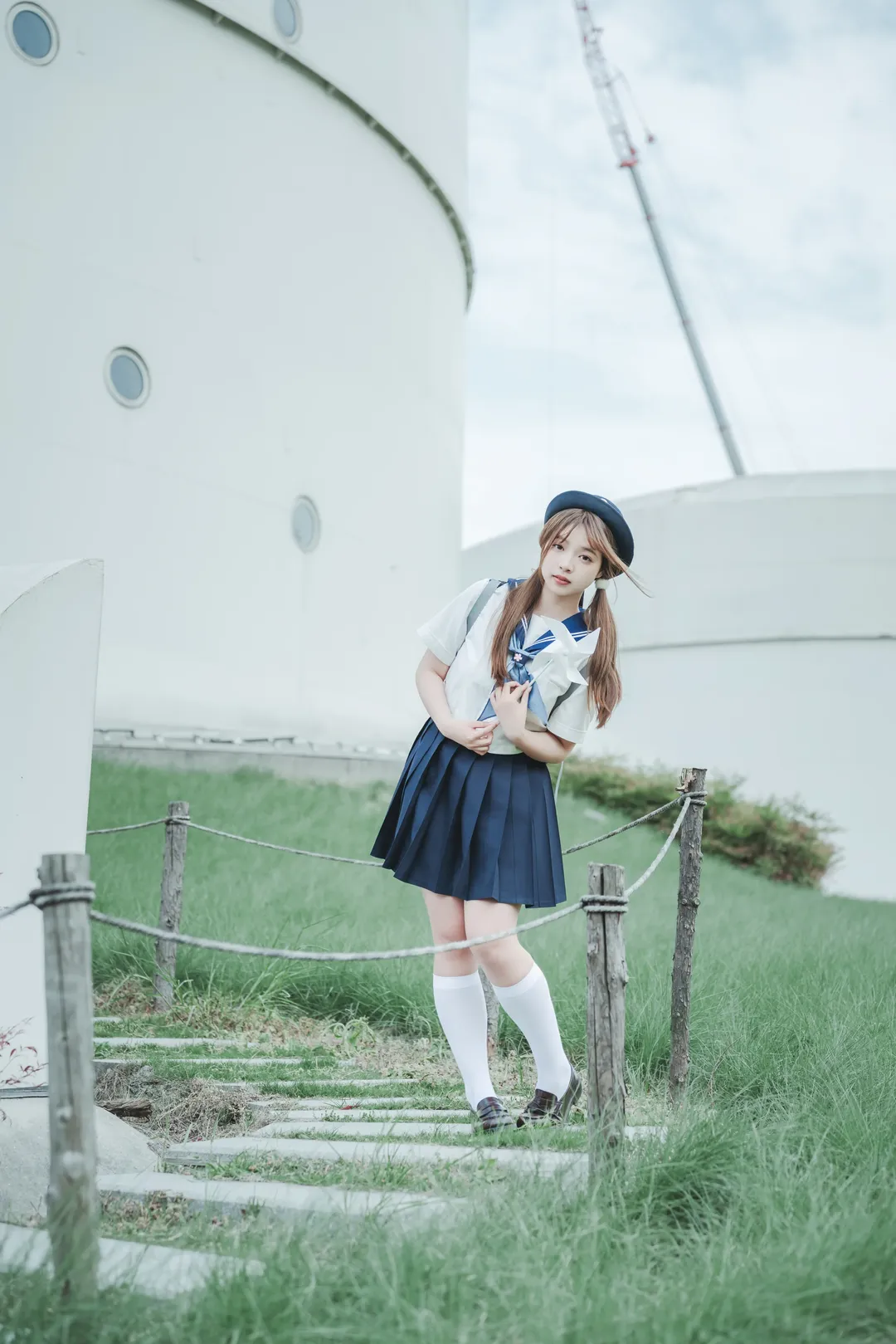 夏日草地JK制服写真 - 第 7 张