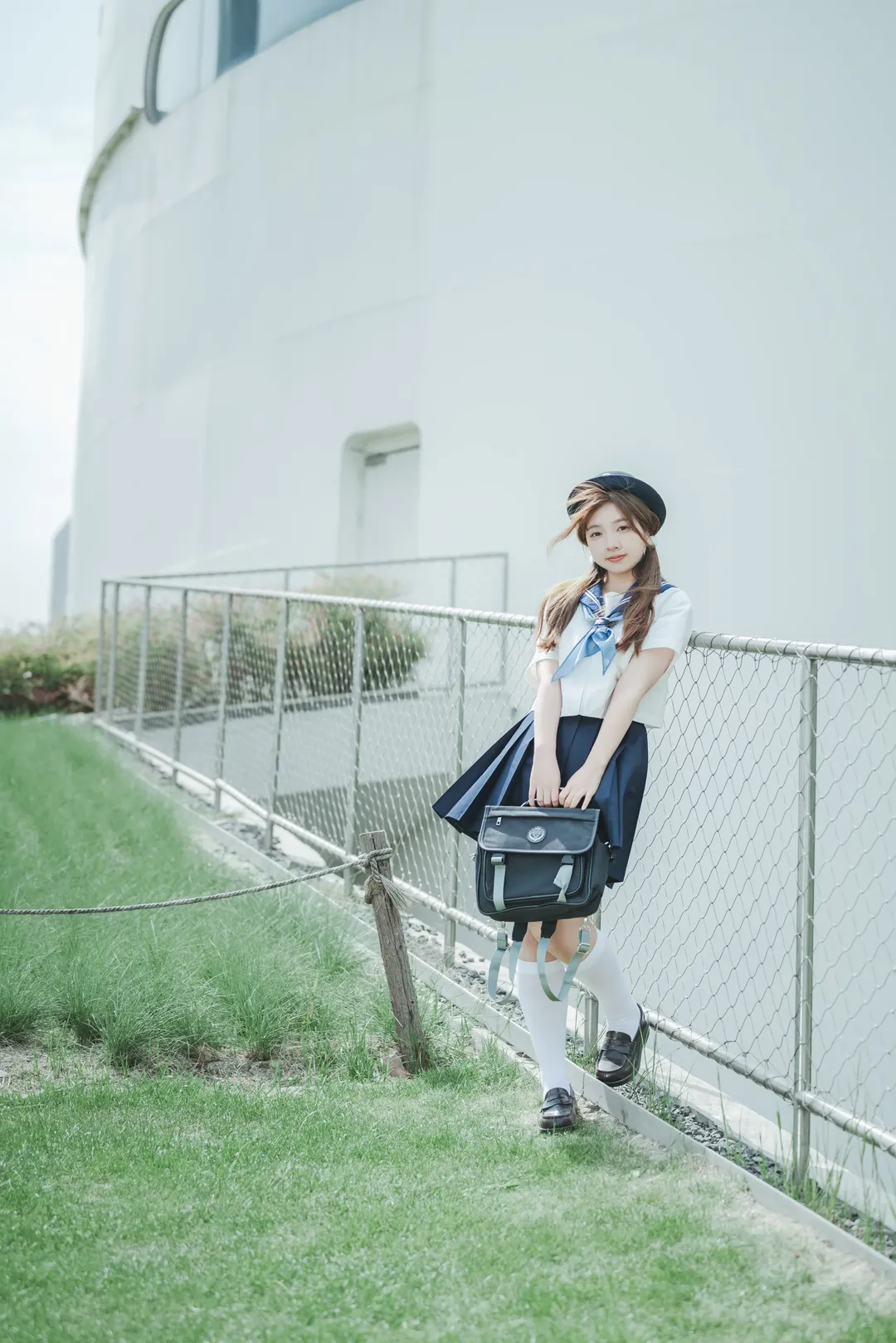 夏日草地JK制服写真 - 第 8 张