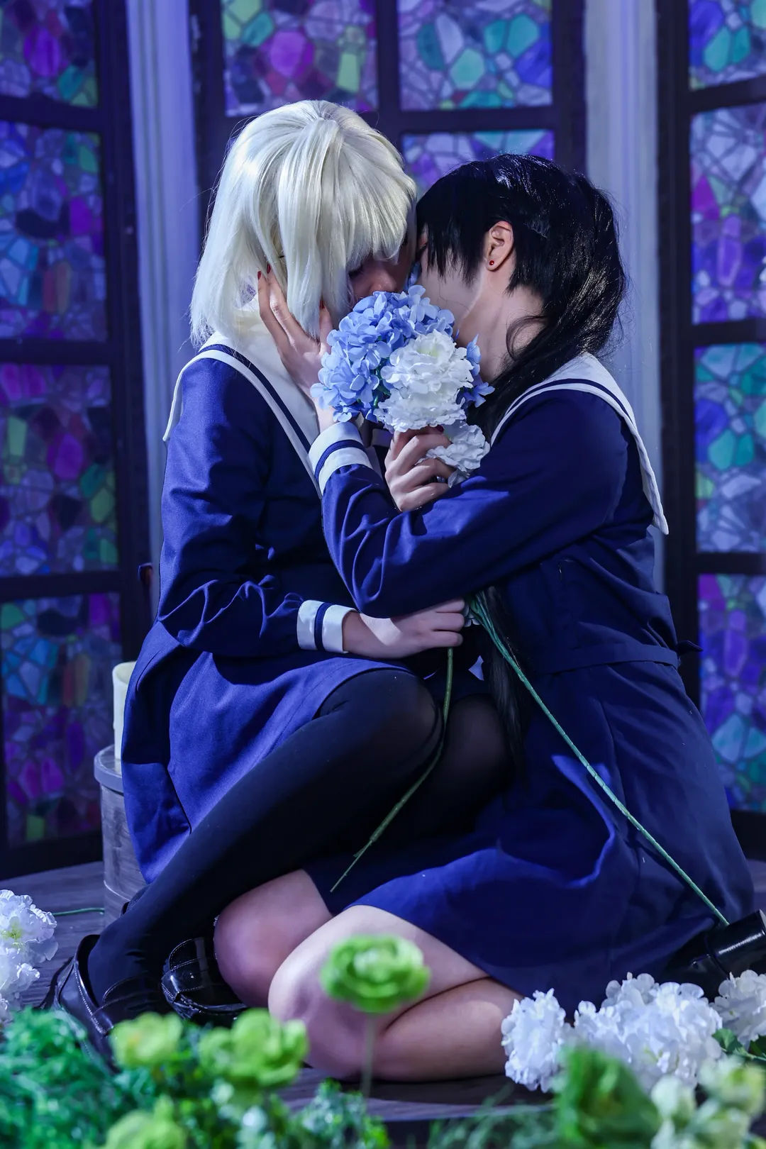 【亞青cos】與你相戀到生命盡頭，深藍水手服與彩窗的碰撞