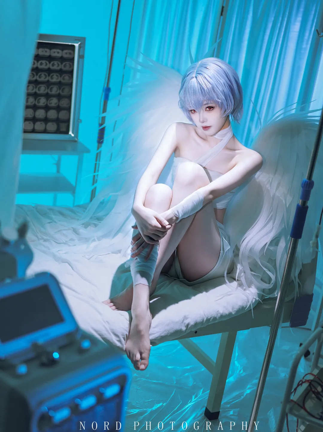 【绫波丽cos】新世纪福音战士，病床上的白色天使 - 第 3 张