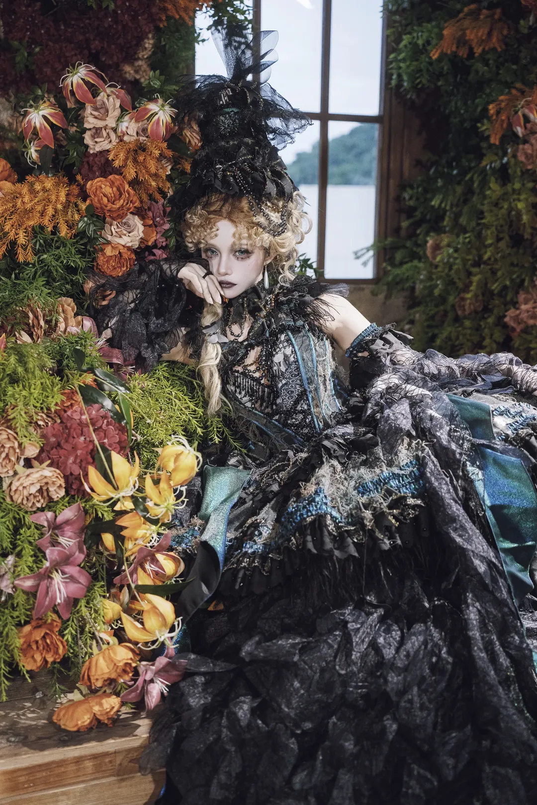 苔骨冥蝶哥特Lolita，冷光下的古典玩偶安东尼蛋糕 - 第 3 张