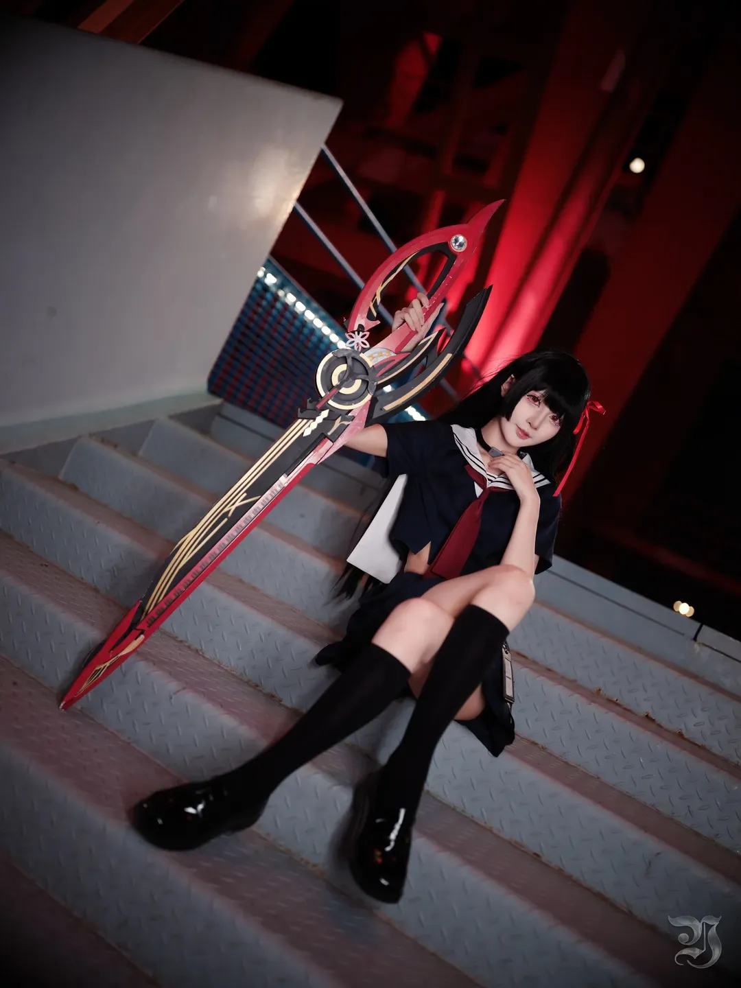 【Chisa コスプレ】鳴潮 千咲 夜のインダストリアルスタイルの写真の記録 - 1 枚目