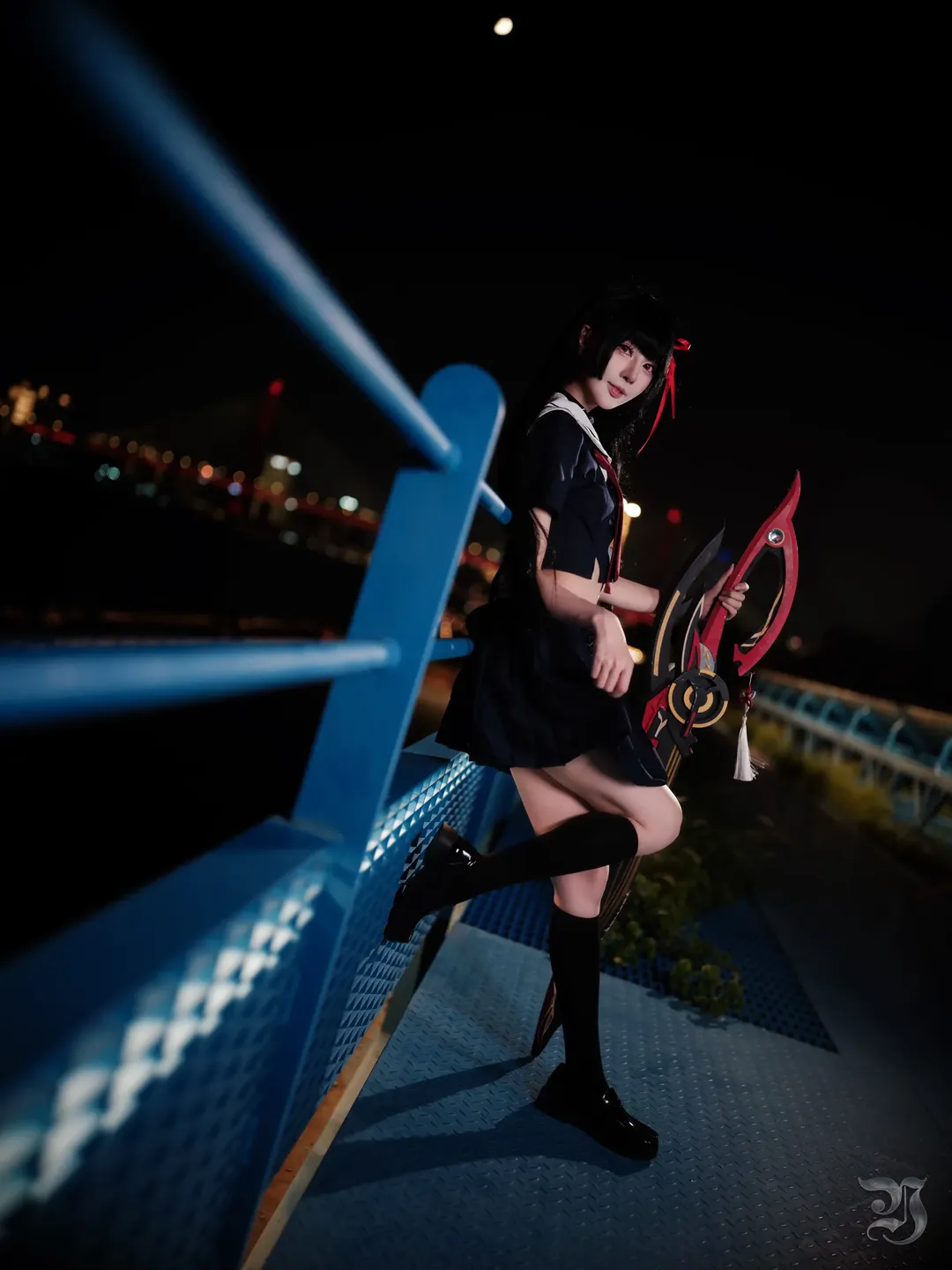 【Chisa コスプレ】鳴潮 千咲 夜のインダストリアルスタイルの写真の記録 - 11 枚目