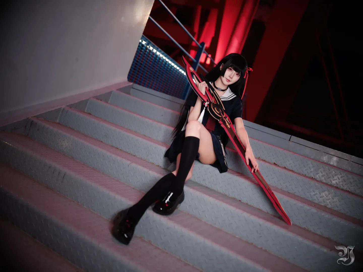 【Chisa コスプレ】鳴潮 千咲 夜のインダストリアルスタイルの写真の記録 - 2 枚目