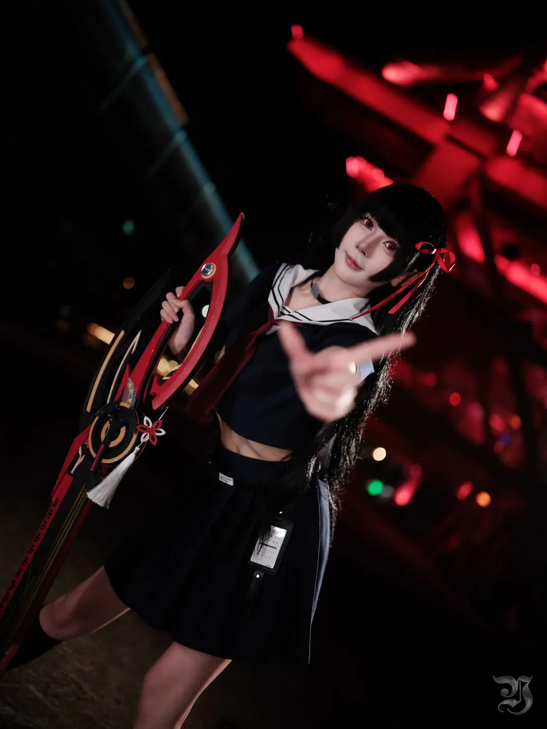 【Chisa コスプレ】鳴潮 千咲 夜のインダストリアルスタイルの写真の記録 - 4 枚目