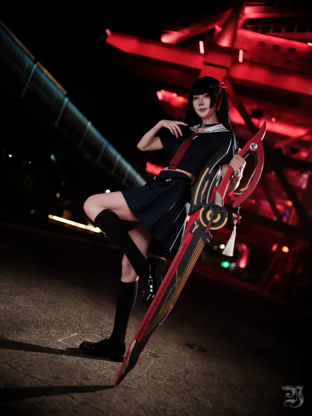 【Chisa コスプレ】鳴潮 千咲 夜のインダストリアルスタイルの写真の記録 - 6 枚目