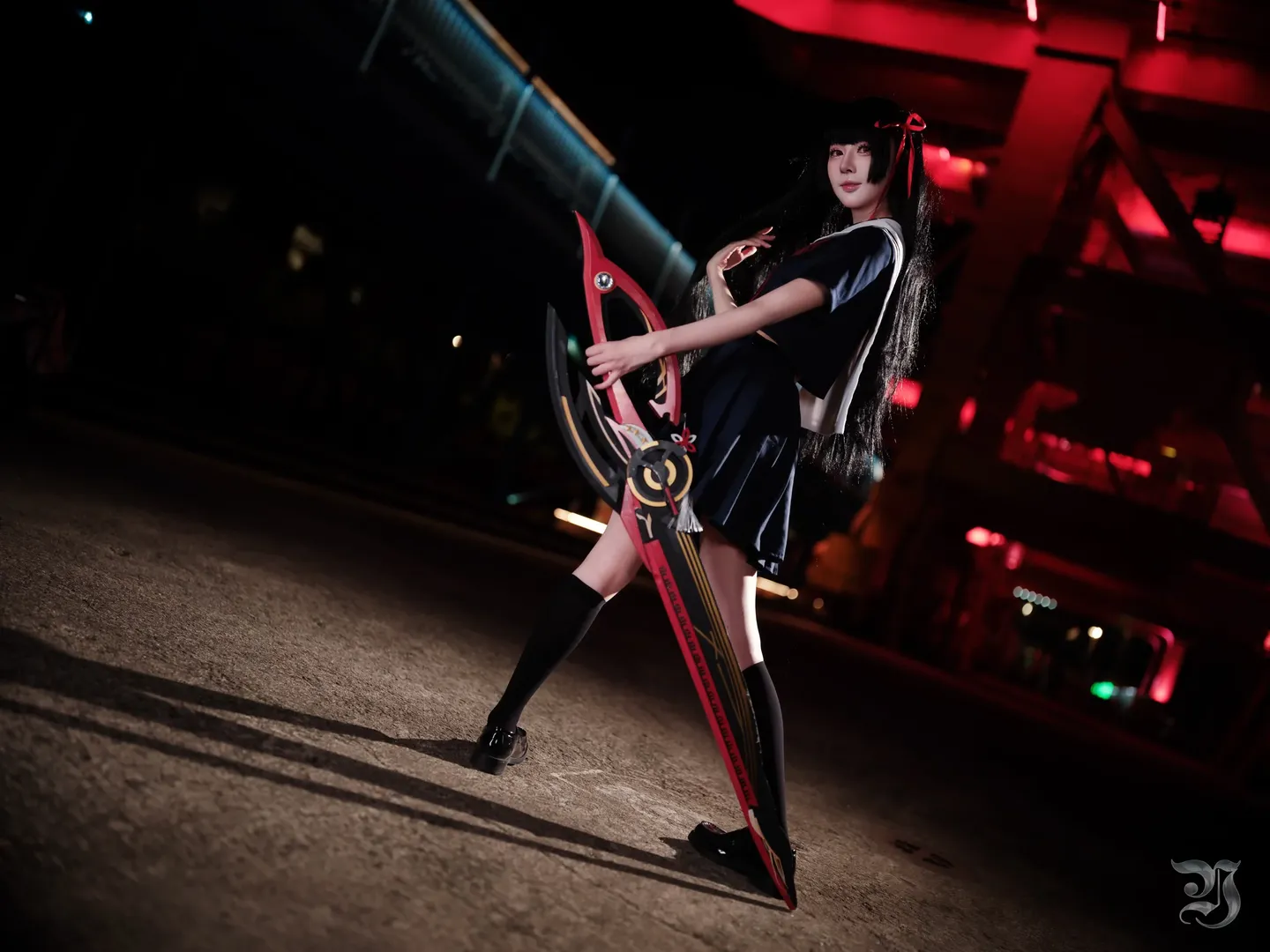 【Chisa コスプレ】鳴潮 千咲 夜のインダストリアルスタイルの写真の記録 - 8 枚目
