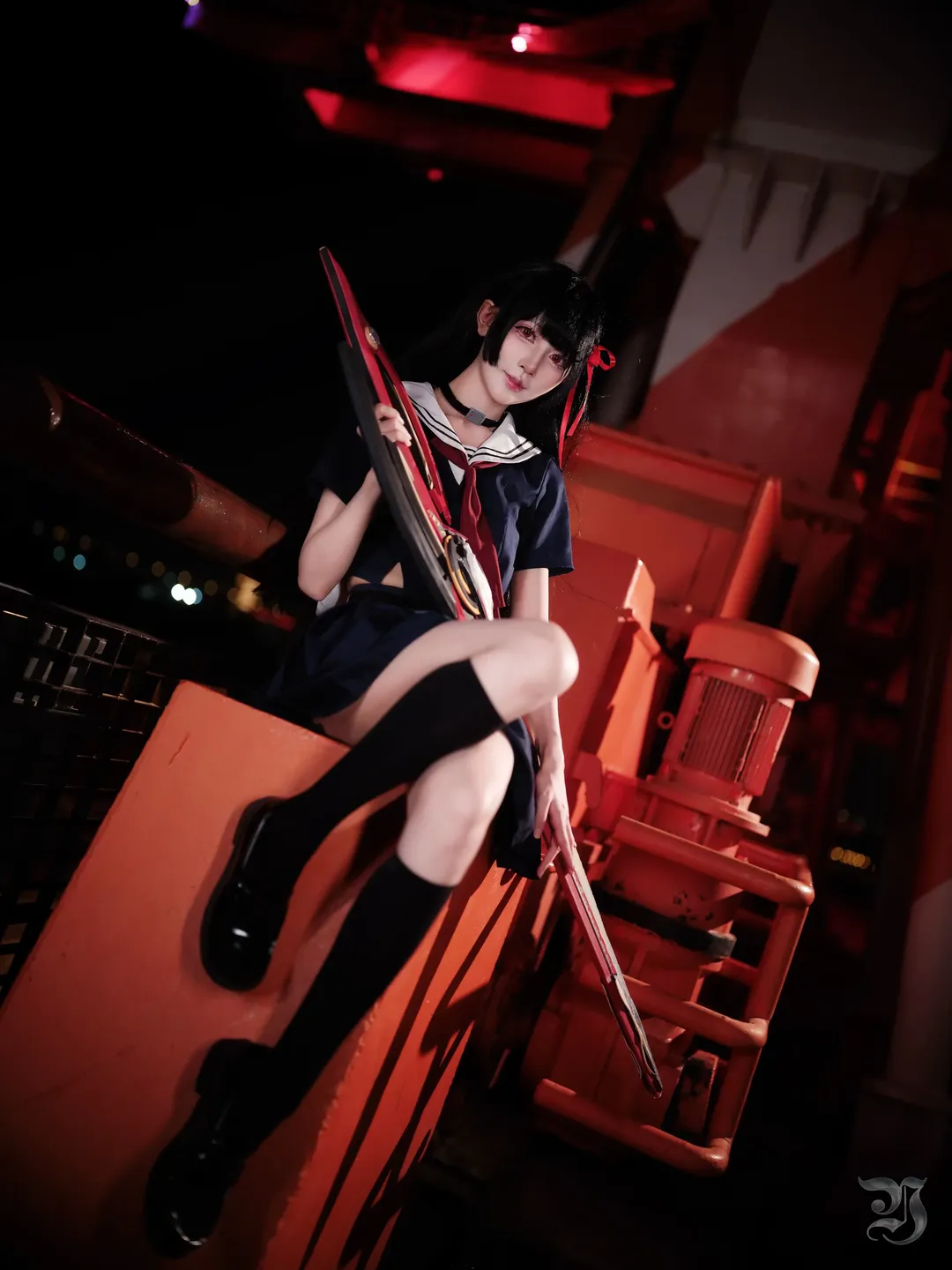 【Chisa コスプレ】鳴潮 千咲 夜のインダストリアルスタイルの写真の記録 - 9 枚目