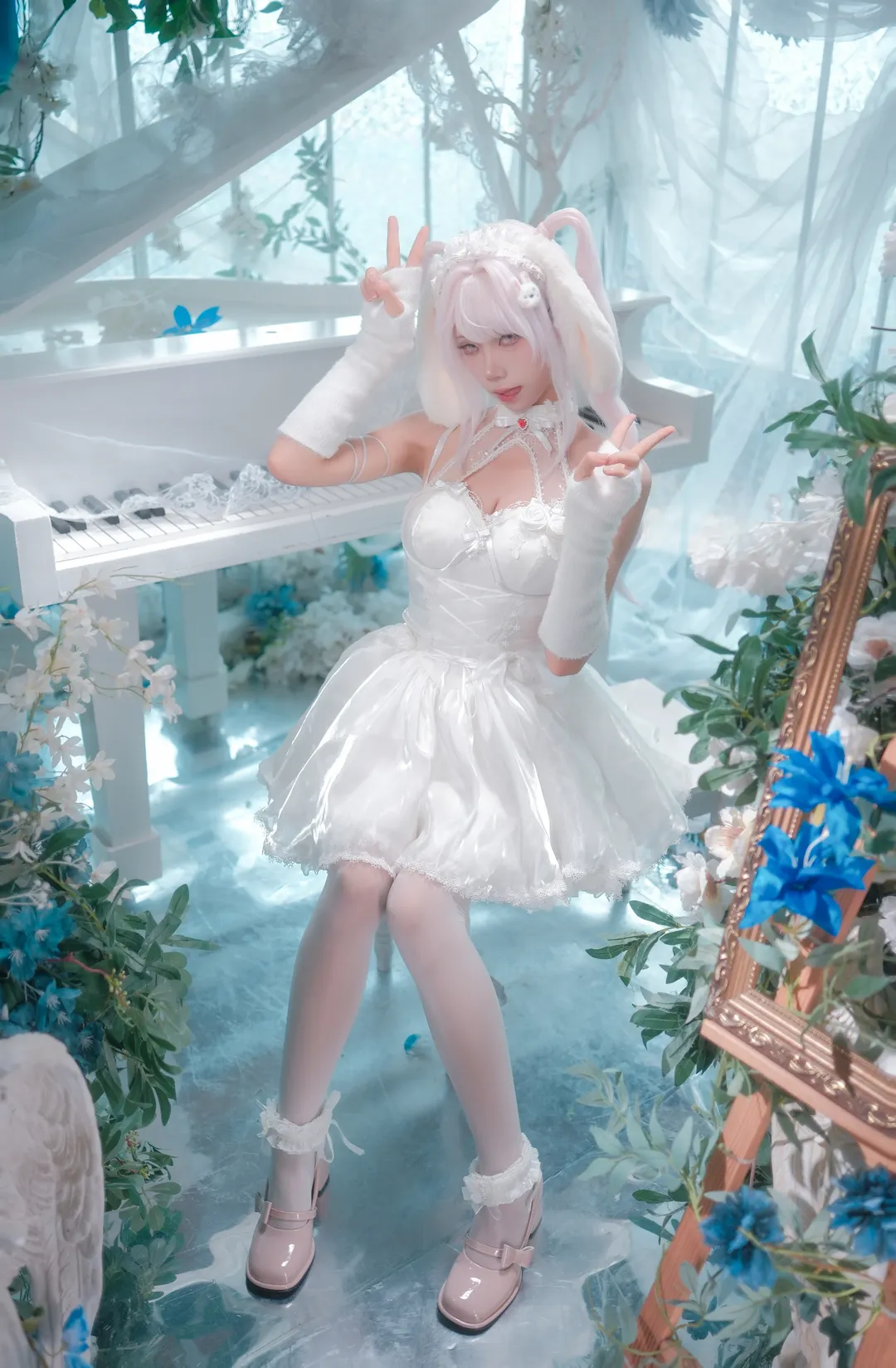 【勝利女神愛麗絲cos】冰雪藍調中的純白童話，還原清爽魅力 - 第 1 張
