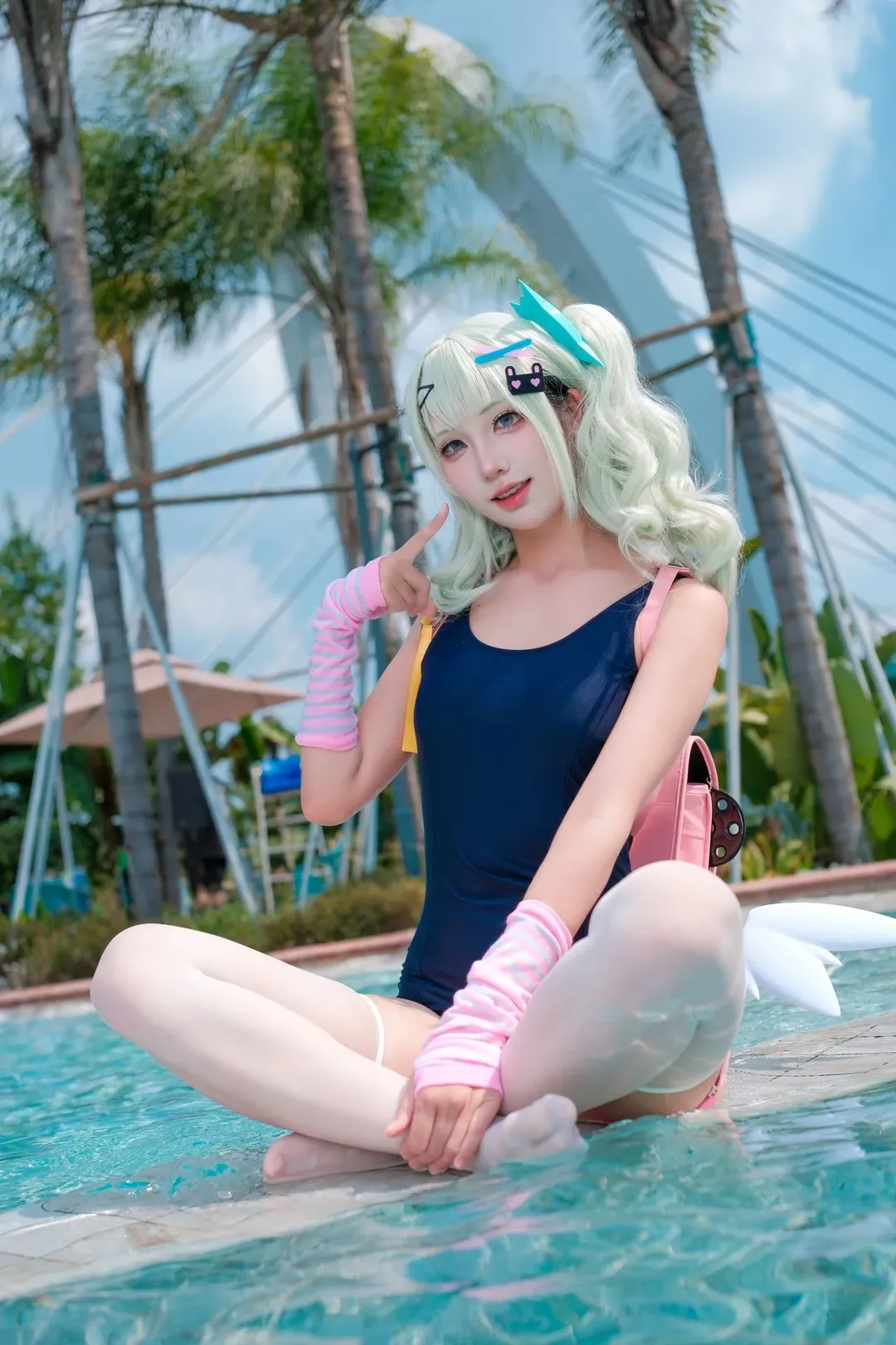 【千夏cos】绝区零千夏的夏日泳池死库水 - 第 1 张