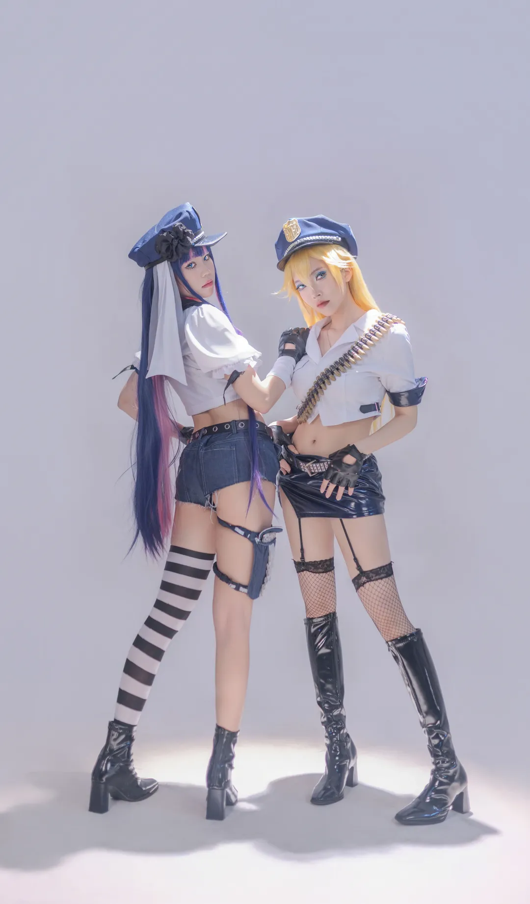 【s妹cos】吊带袜天使的警服造型，气场十足 - 第 3 张