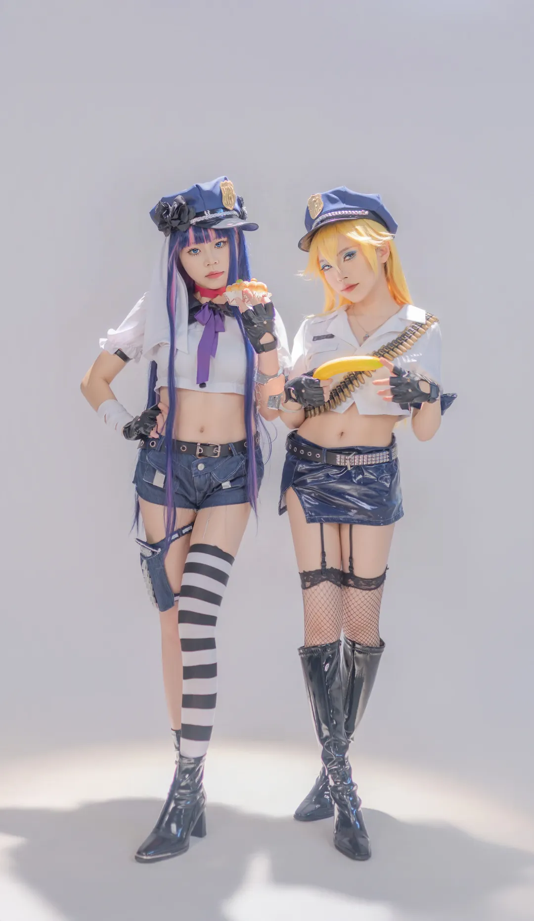【s妹cos】吊带袜天使的警服造型，气场十足 - 第 4 张