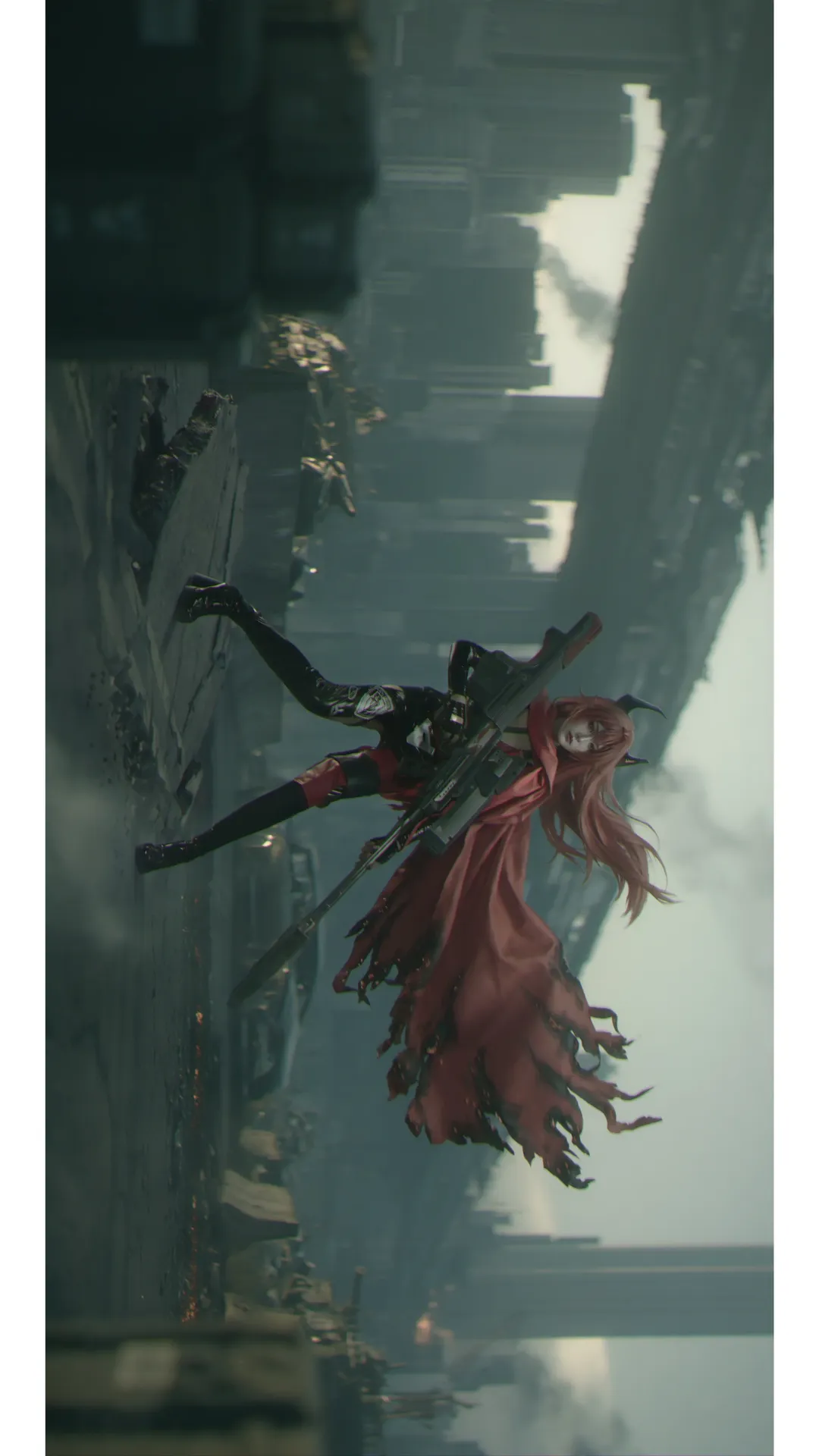 【小红帽cos】NIKKE胜利女神废墟战场上的红帽狙击手 - 第 1 张