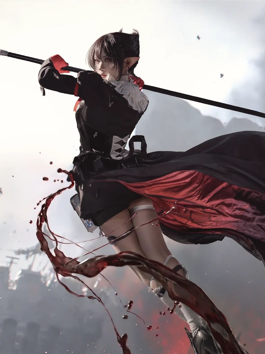 【隐德莱希cos】明日方舟废土战场的红黑旋律 - 第 1 张