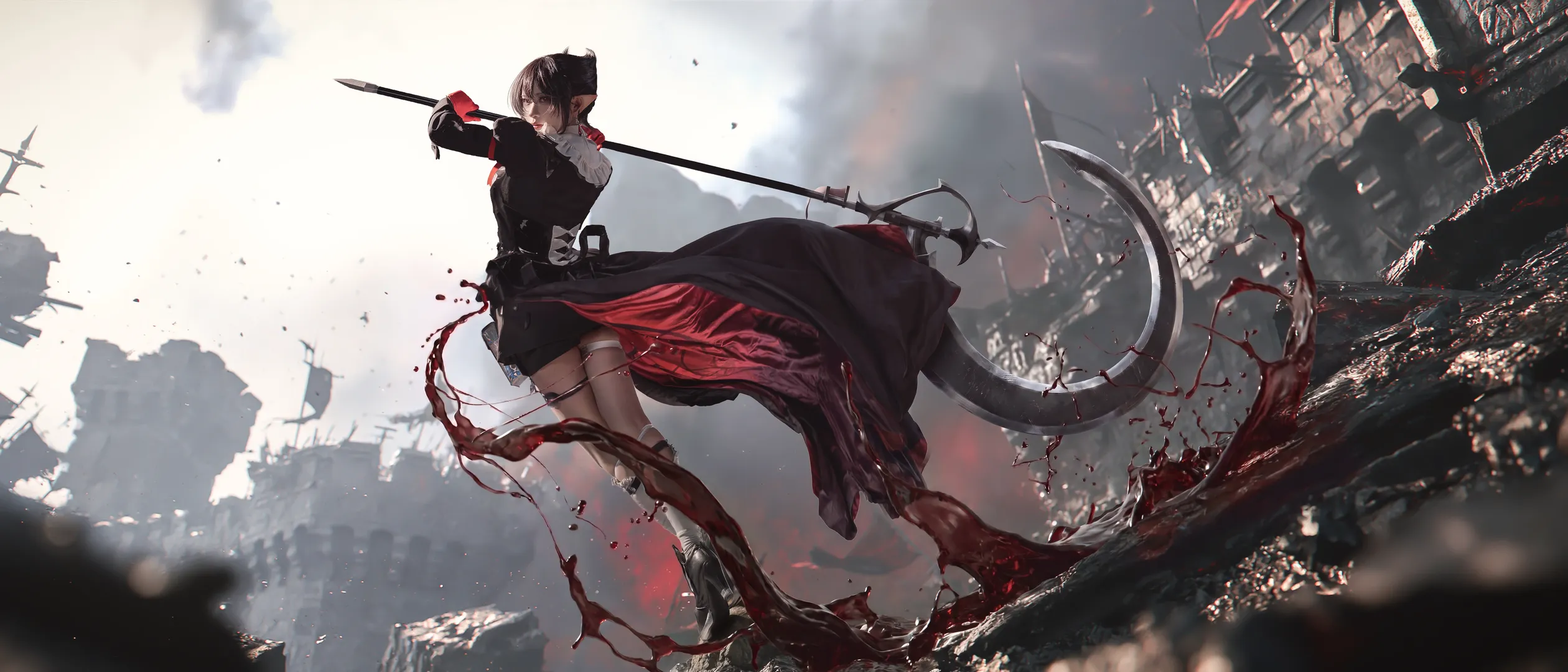 【隐德莱希cos】明日方舟废土战场的红黑旋律 - 第 2 张