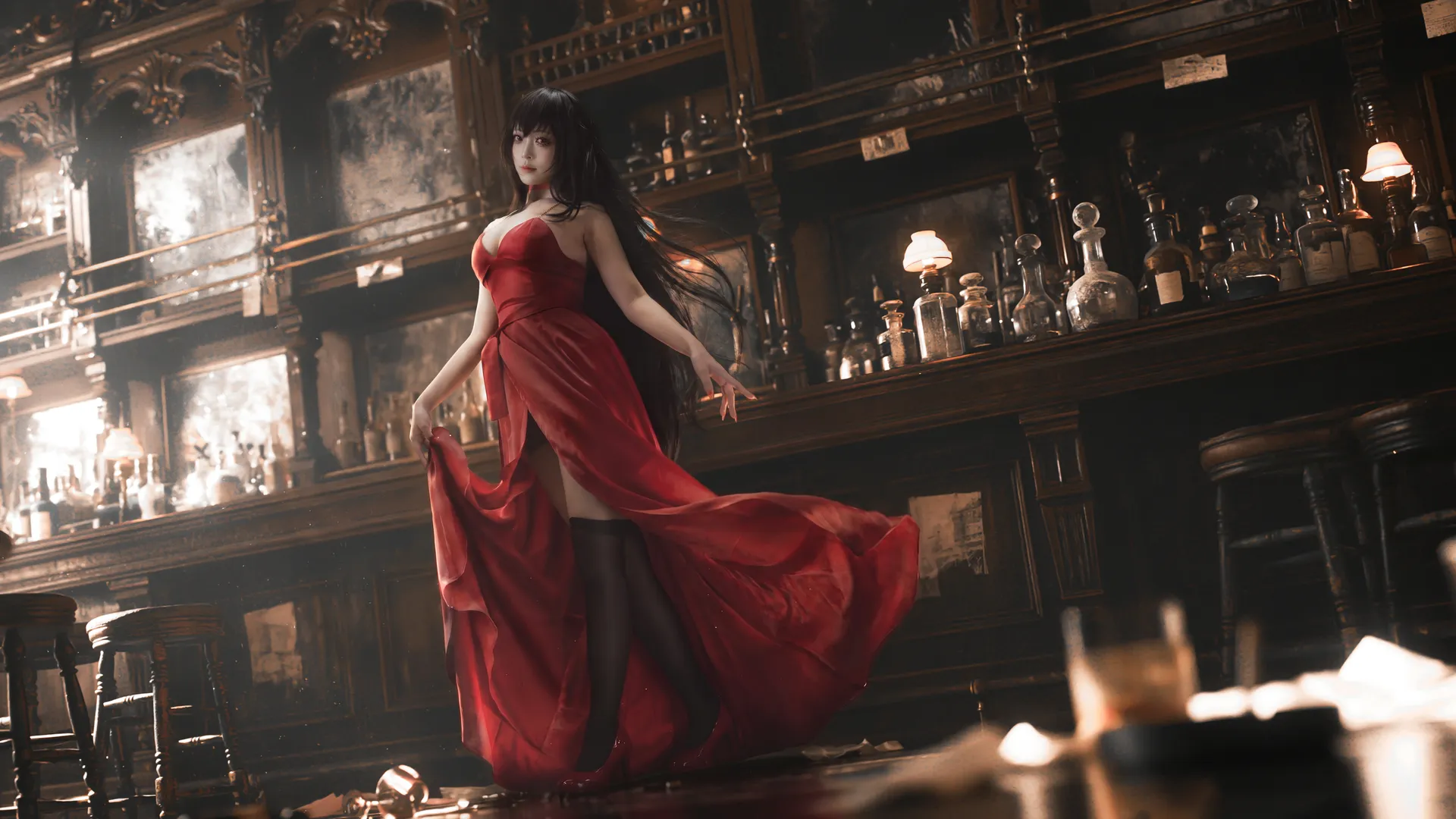 【大鳳cos】碧藍航線紅裙復古酒館拍攝全記錄 - 第 2 張