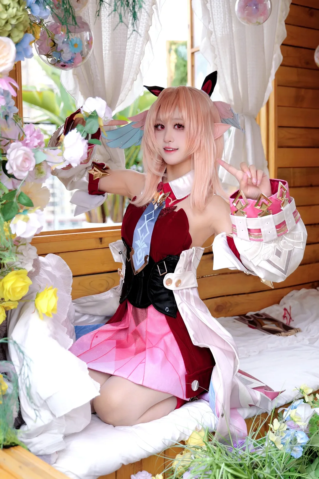 【莉奈娅cos】原神花海里的精灵少女 - 第 3 张